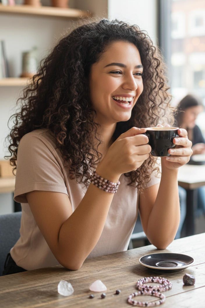 Heart Glow Gemstone Bracelet Duo