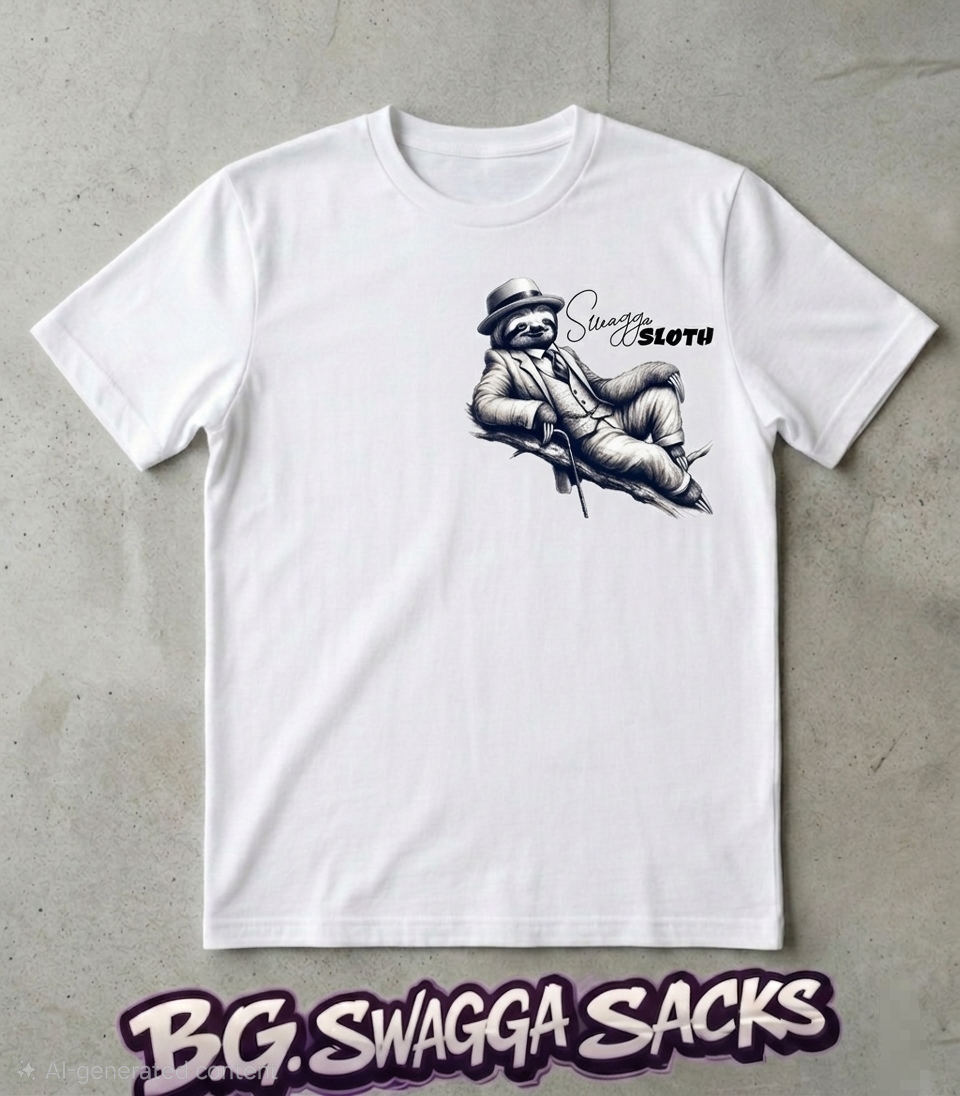 Swagga Sloth Dapper Edition Graphic Tee