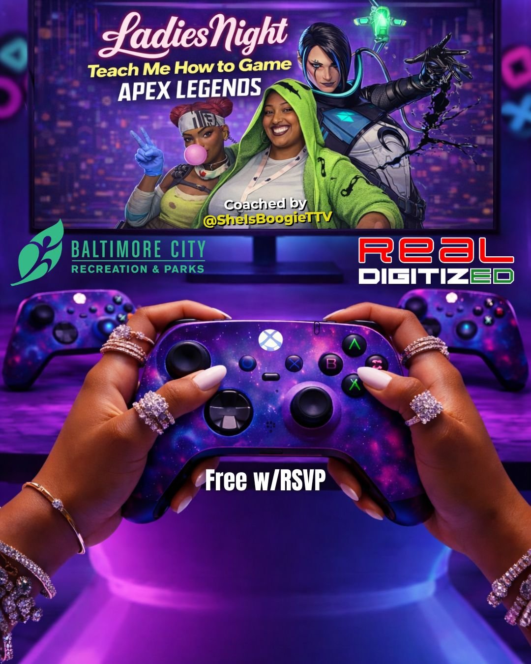 Ladies night: teach me how to game - apex legends edition