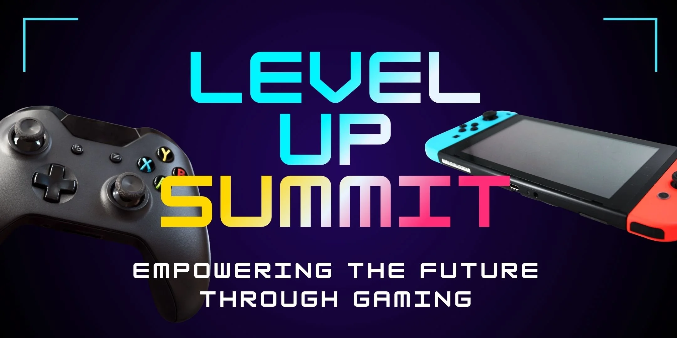 Level Up Summit: Empowering the future through gaming flyer