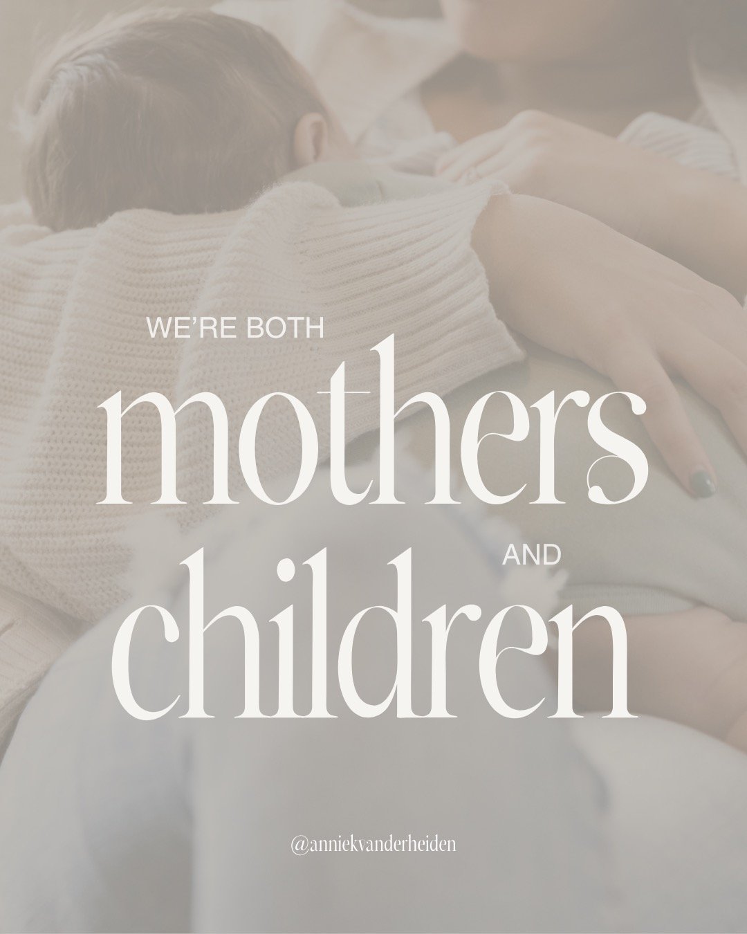 Running into our human limits and weaknesses is never comfortable. But it happens again and again in motherhood, especially in those early days of sleep deprivation and continual pouring out. What a comfort to know that it was never up to us to be th