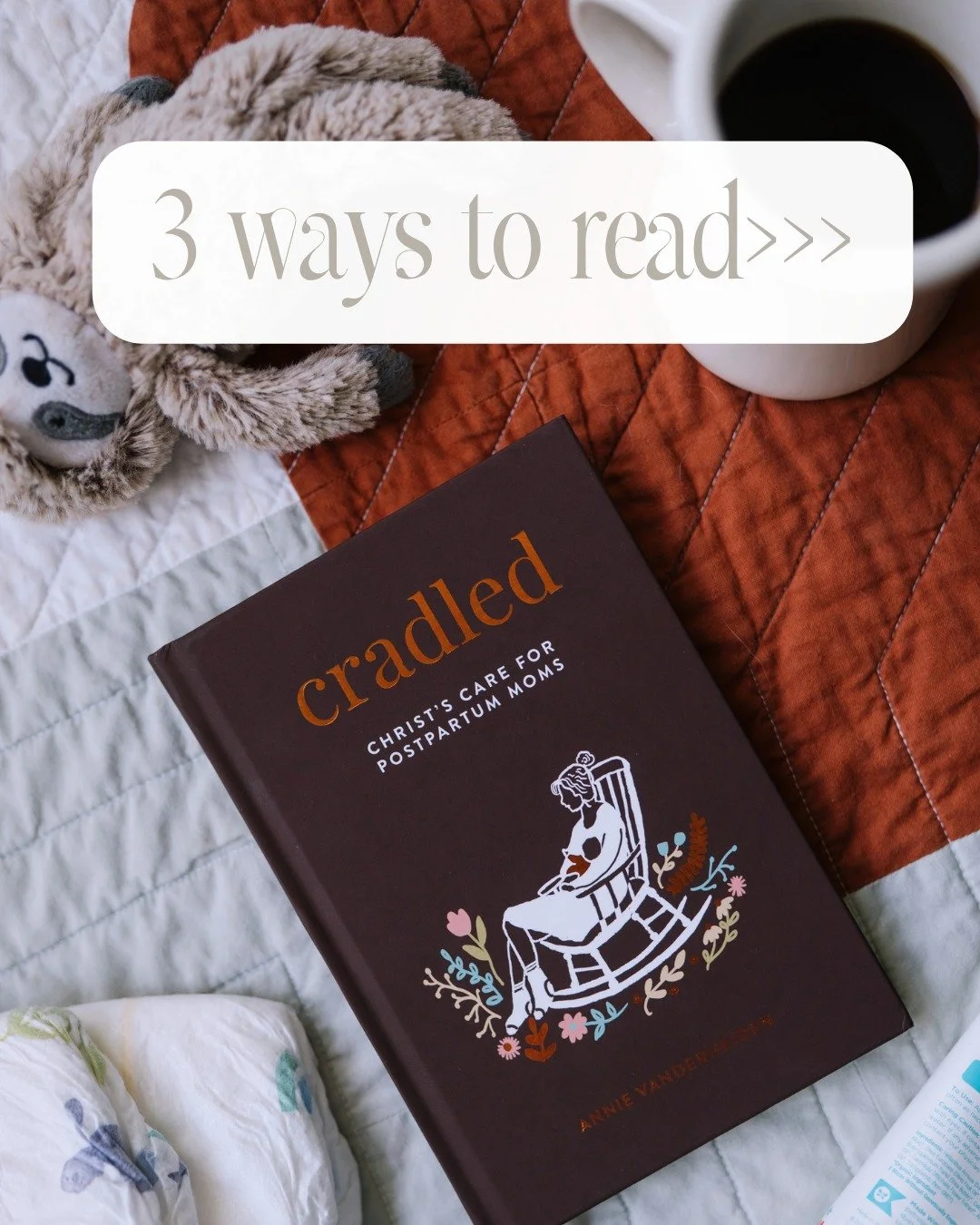 As I thought about the exhausted moms who might step into the pages of "Cradled," it was super important to me that we made the material as accessible as possible. Which is why I'm thrilled that, so far, we have 3️⃣ different formats for re