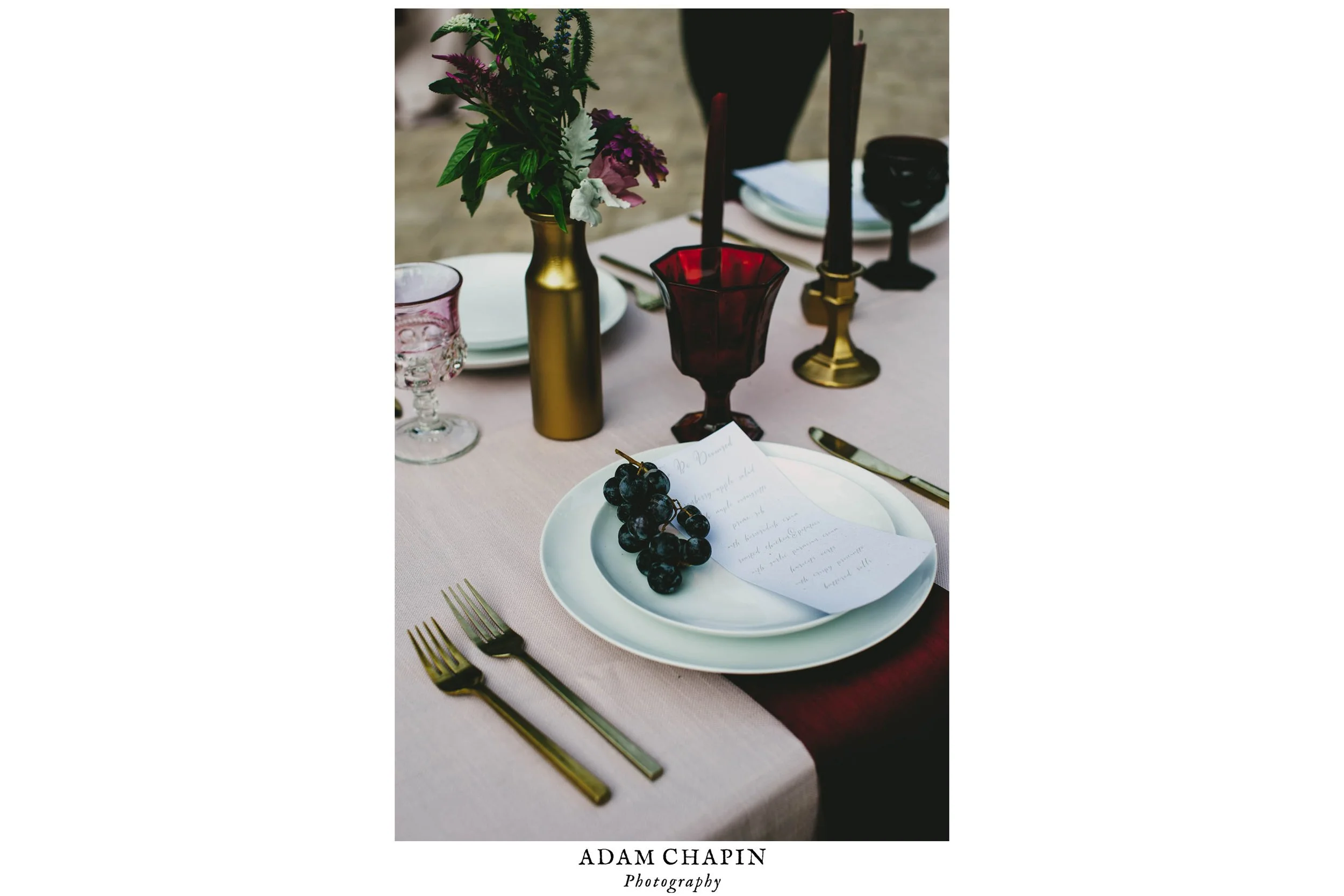reception table details at mims house wedding