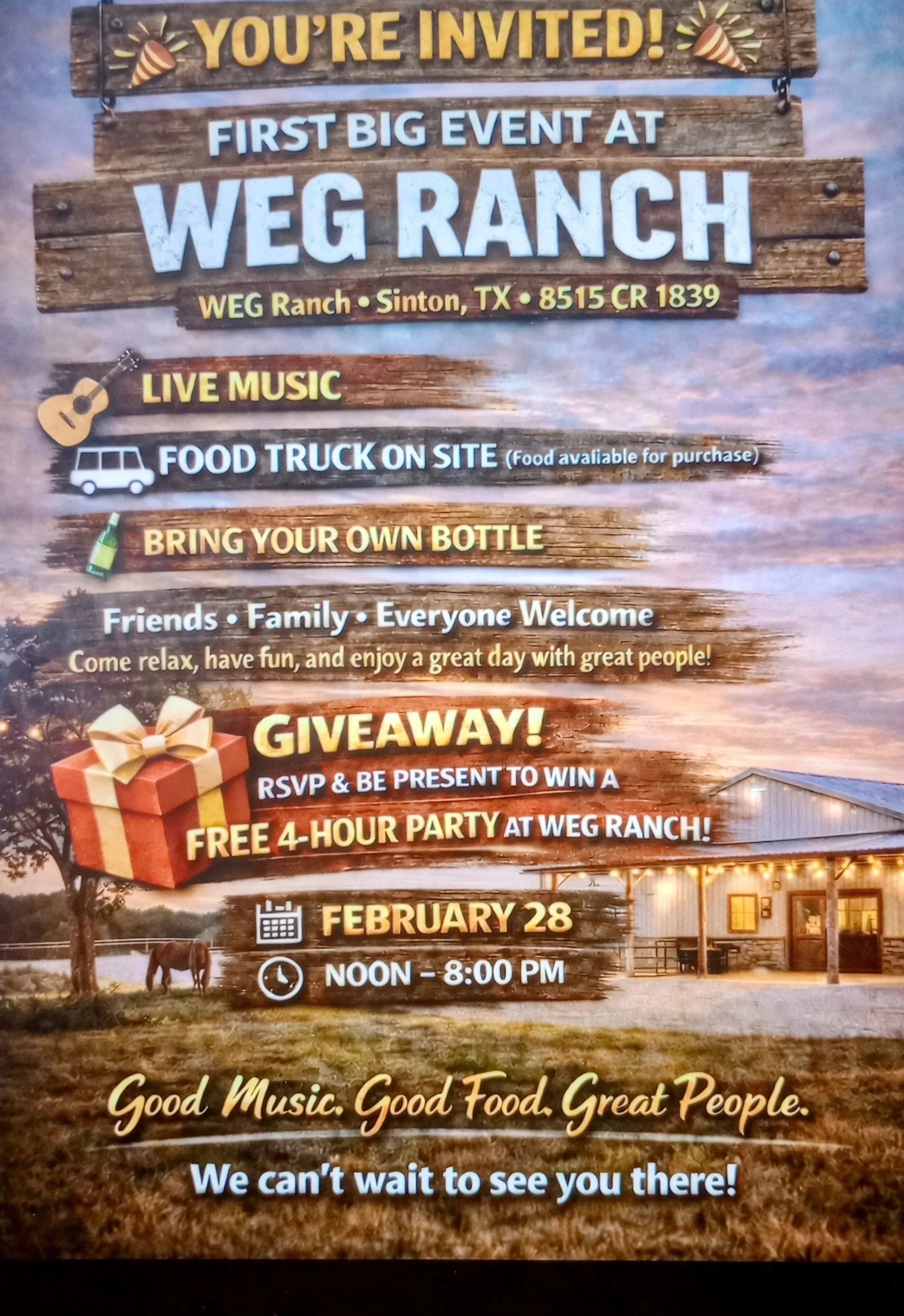 First Big event at weg ranch