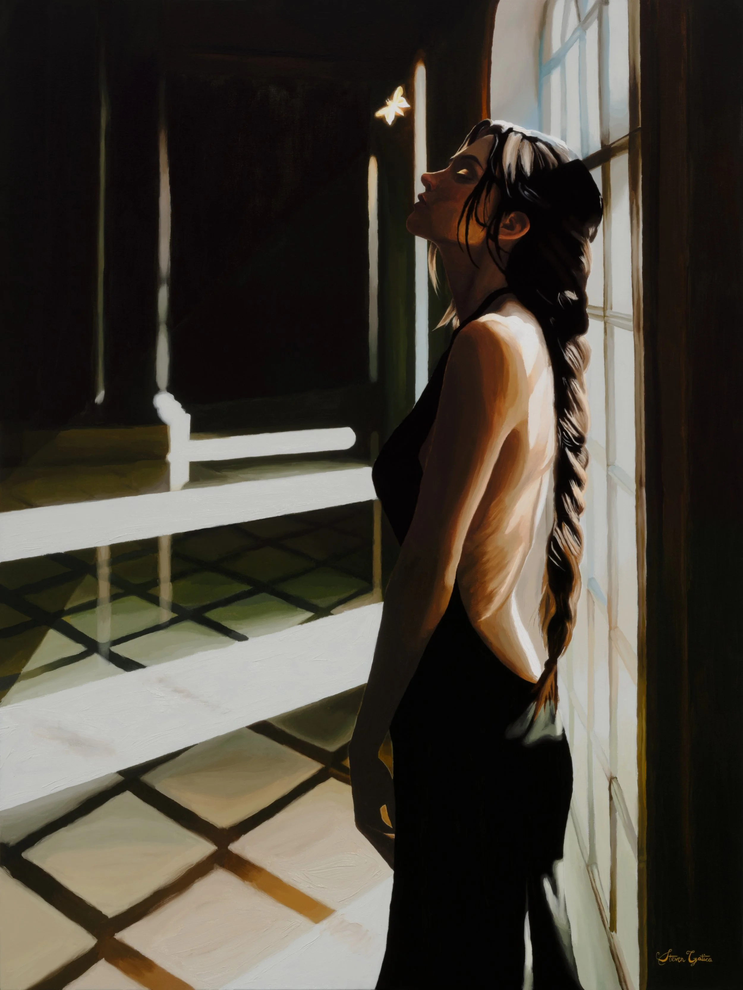 "Stillness in The Light", Oil on Linen, 36x48 inch