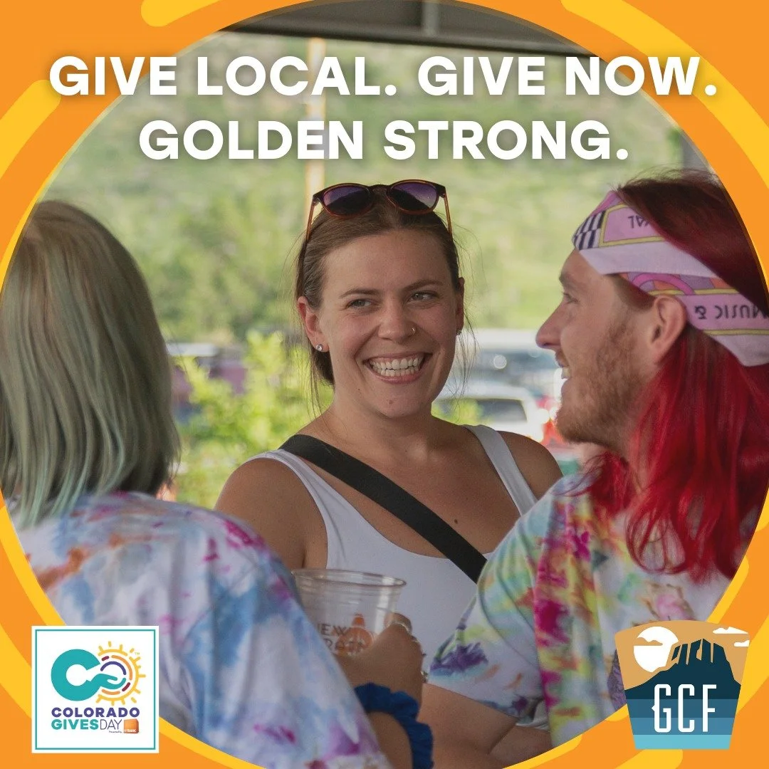 Be part of the wave of generosity this Colorado Gives Day! 💝

We're proud to be participating in Colorado's statewide day of giving, December 9, 2025.

🤲🎁Your gift helps drive positive change in Golden and strengthens our hometown's unique charact
