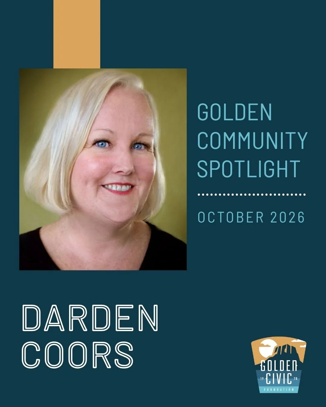 👥✨Meet Darden Coors, one of our October Community Leaders and Golden Frontier Gala Honorary Chair.

Darden attended her first GCF gala with her parents in 1993, and more than three decades later, she returns as one of our Honorary Chairs. A fifth-ge