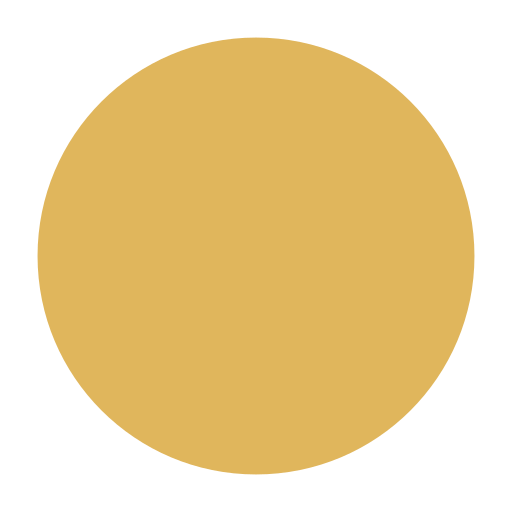A golden beige circle on a black background.