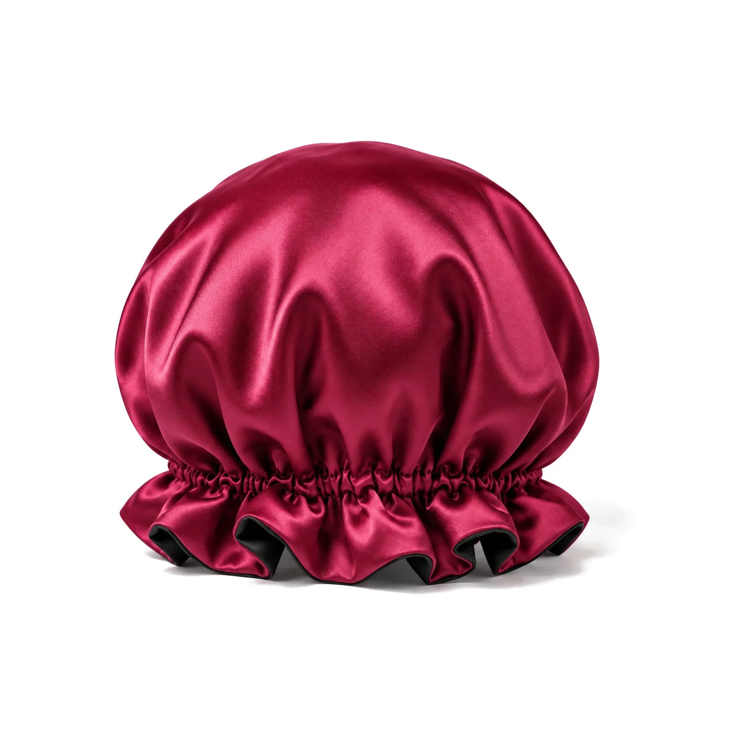 After Hours Contrast Reversible Satin Bonnet — Onyx / Berry