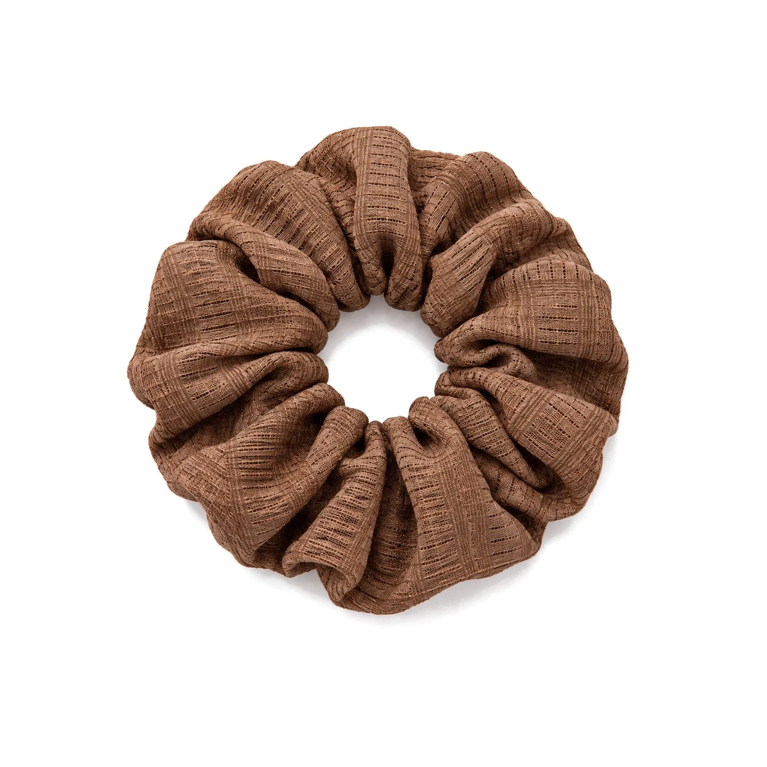 Sunday Soft Ribbed Scrunchie — Cocoa