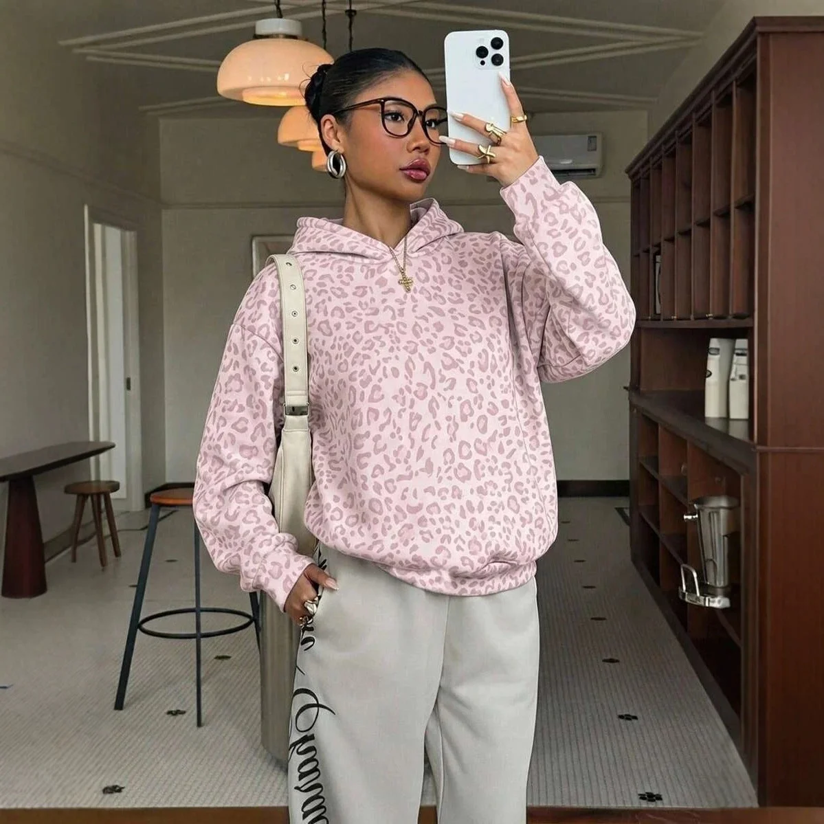 Rosewood Leopard Hoodie