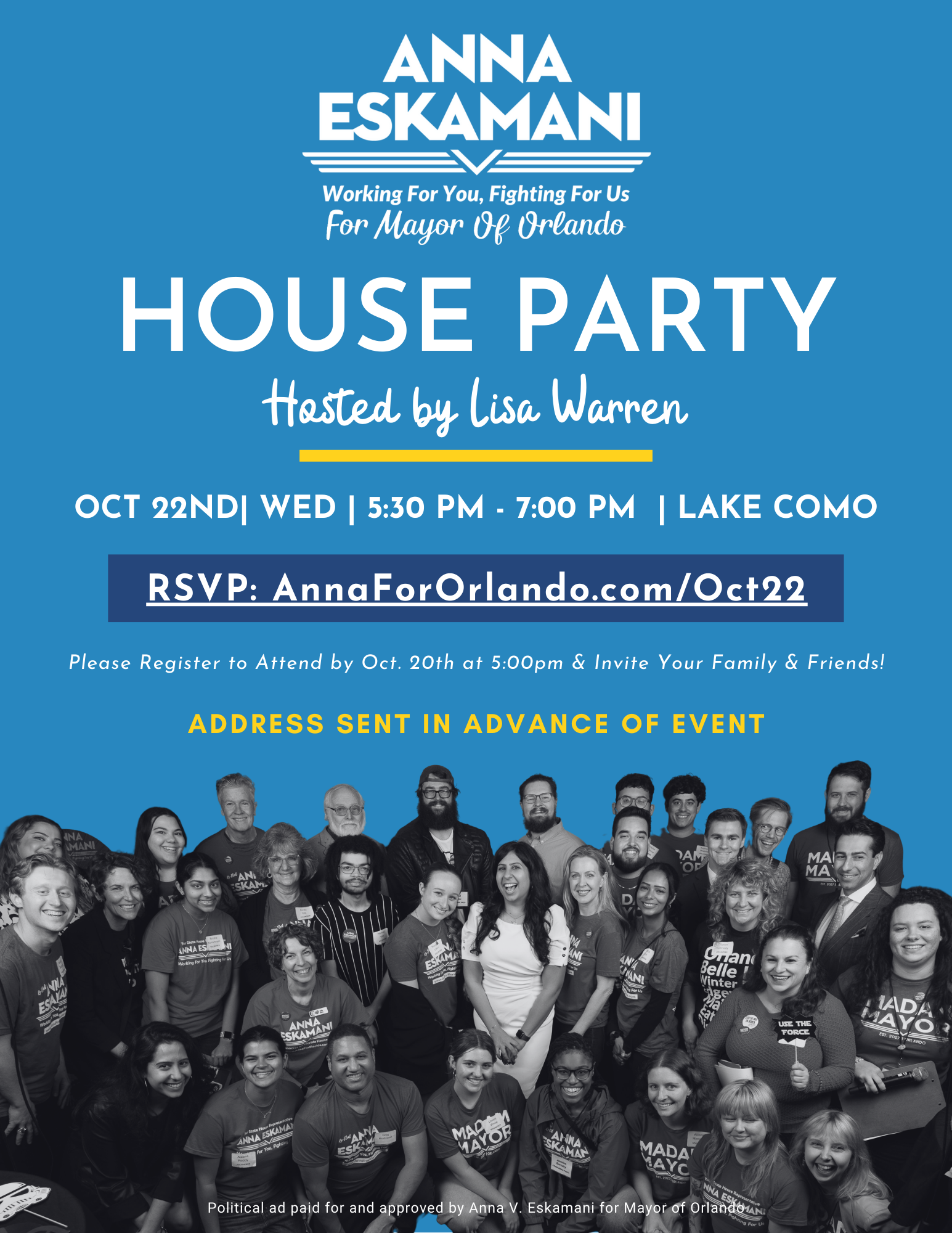 Join our Lake Como House Party for Anna!
