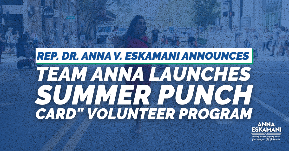Team Anna Launches "Summer Punch Card" Volunteer Loyalty Program to Power Grassroots Movement