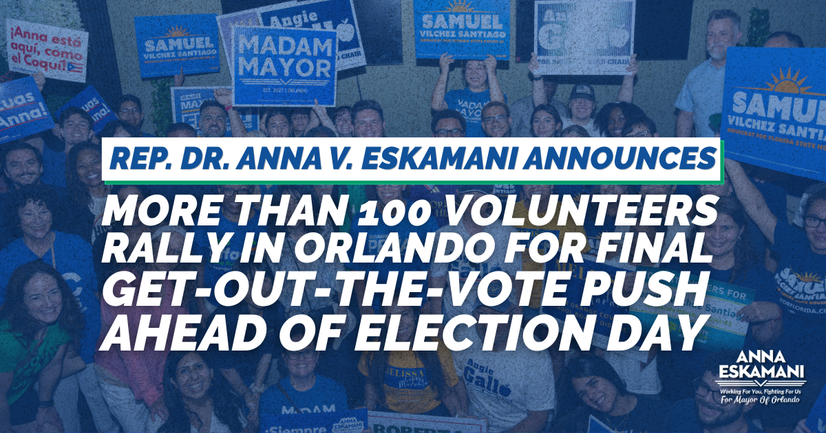 More Than 100 Volunteers Rally in Orlando for Final Get-Out-the-Vote Push Ahead of Election Day