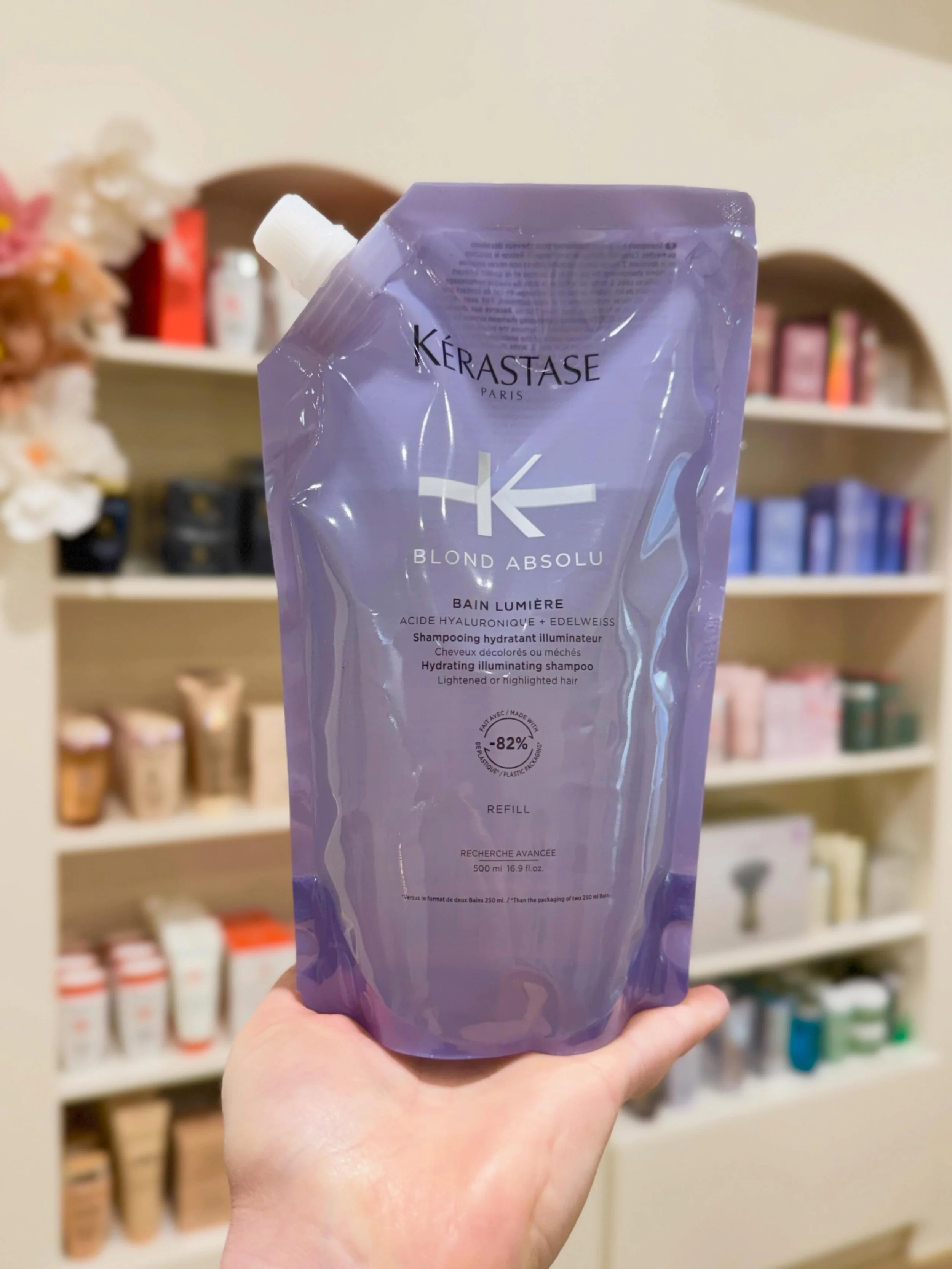 Running out of your favourite shampoo is never ideal 💜

The K&Eacute;RASTASE refill pouches use up to 82% less plastic, making it an easy way to reduce packaging while keeping your haircare routine stocked ✨

You can now order your refills directly 