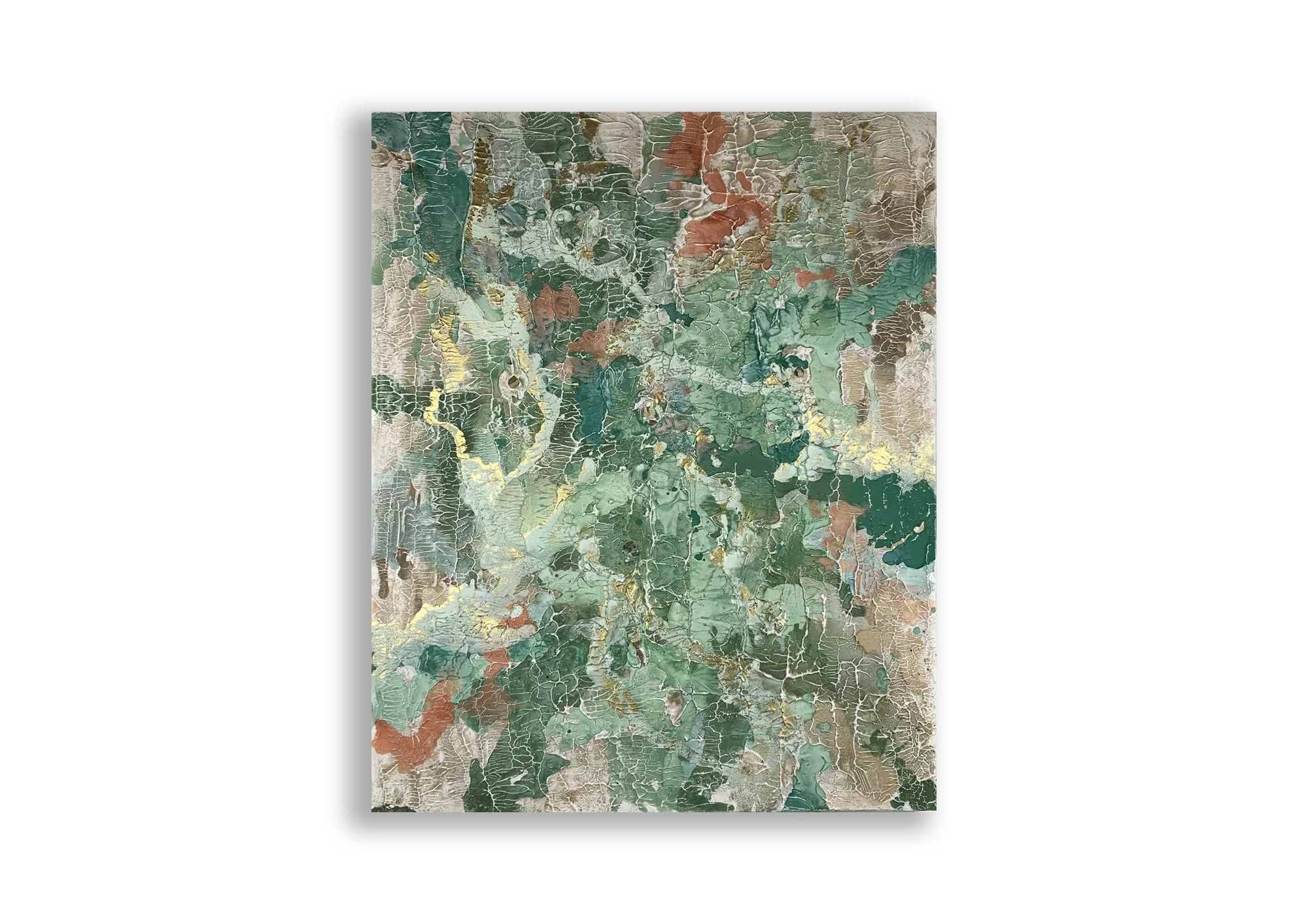 Kunstwerk mit Erde und Steinen aus einem etruskischen Tempel in Perugia von Paulina Vogt