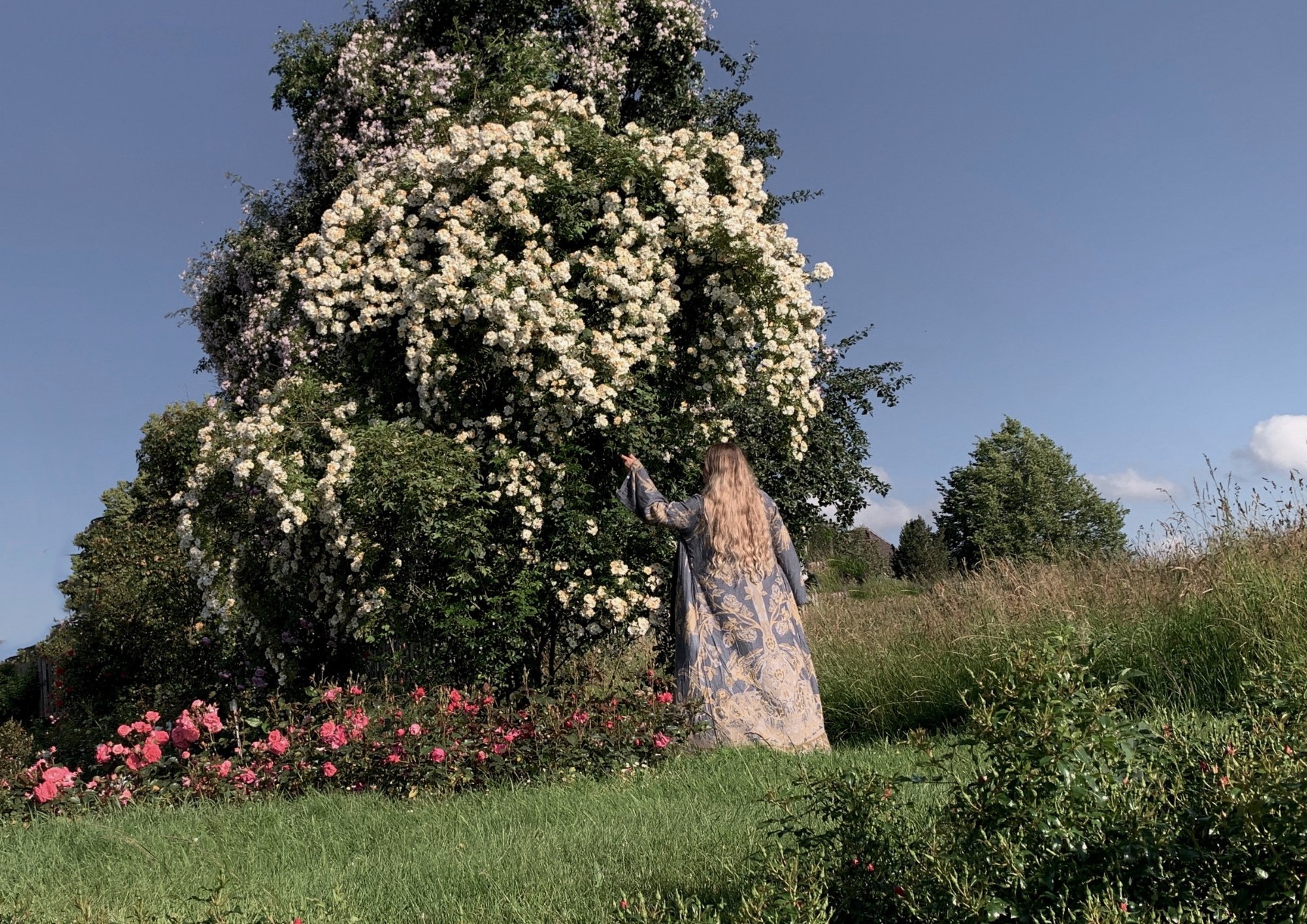 Kunstwerke vom Rosendorf Nöggenschwiel im Schwarzwald mit Rosenblättern und lichtechten mineralischen Pigmenten