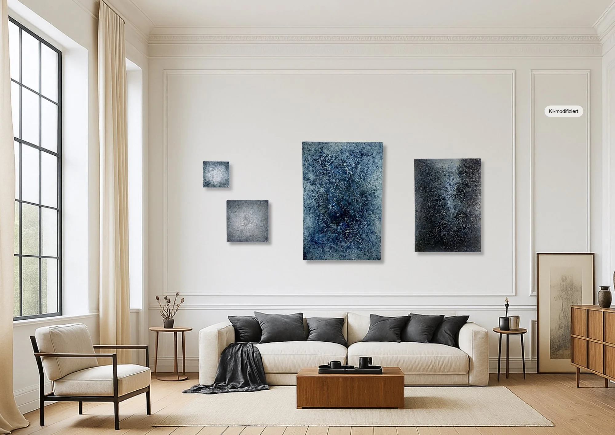 Kunstwerke mit Wasser und Muschelstaub aus Venedig