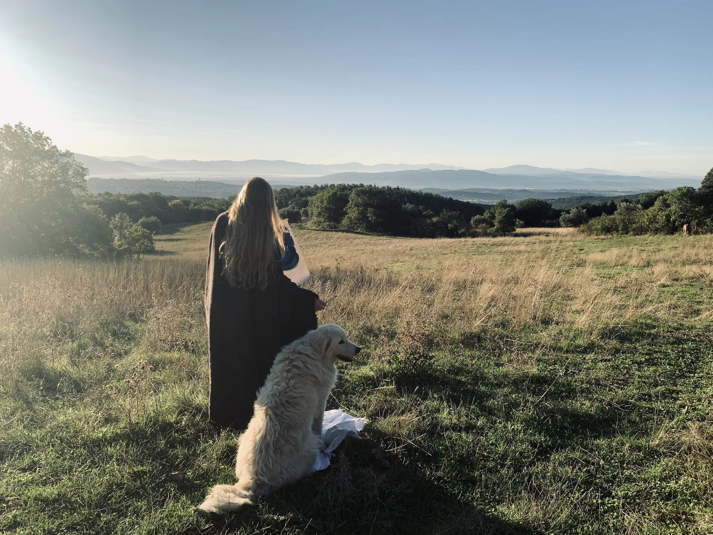 Paulina Vogt und Herdenschutzhund