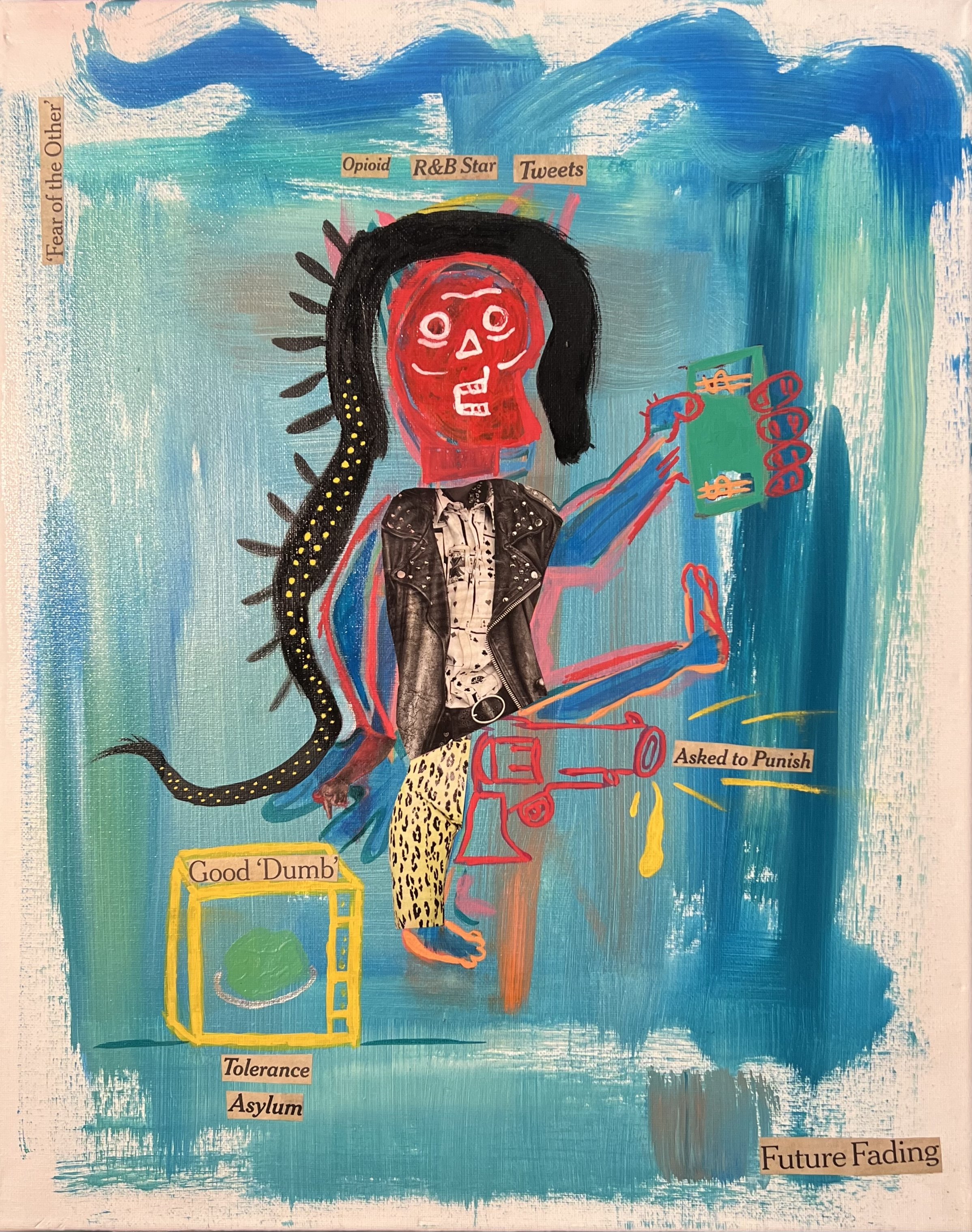 "FAD(ING)" ♾️ 16X20 INCHES ♾️ OIL, MIXED MEDIA AND ACRYLIC ON CANVAS