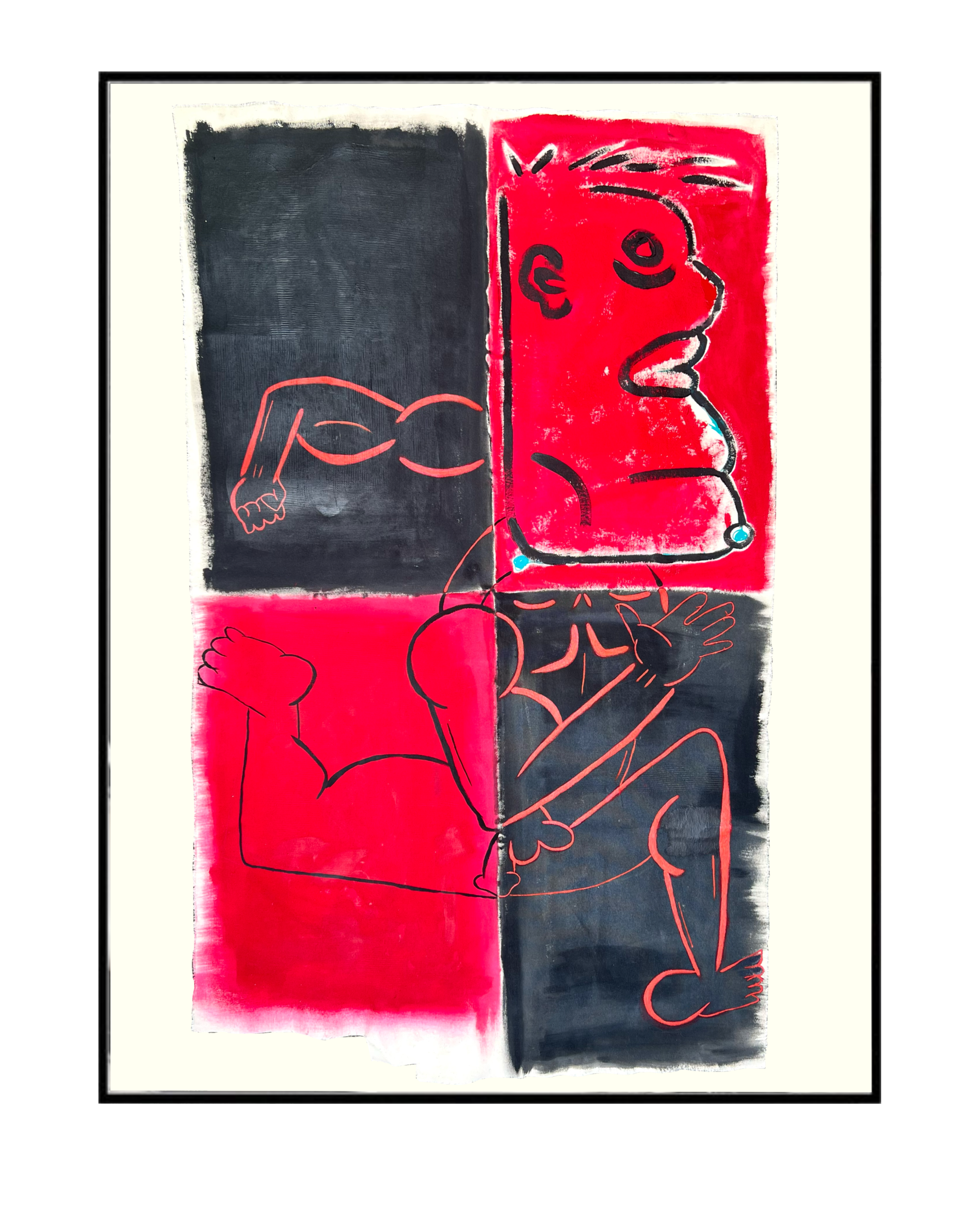 "DASH" ♾️ 40X60 INCHES ♾️ OIL AND ACRYLIC ON CANVAS