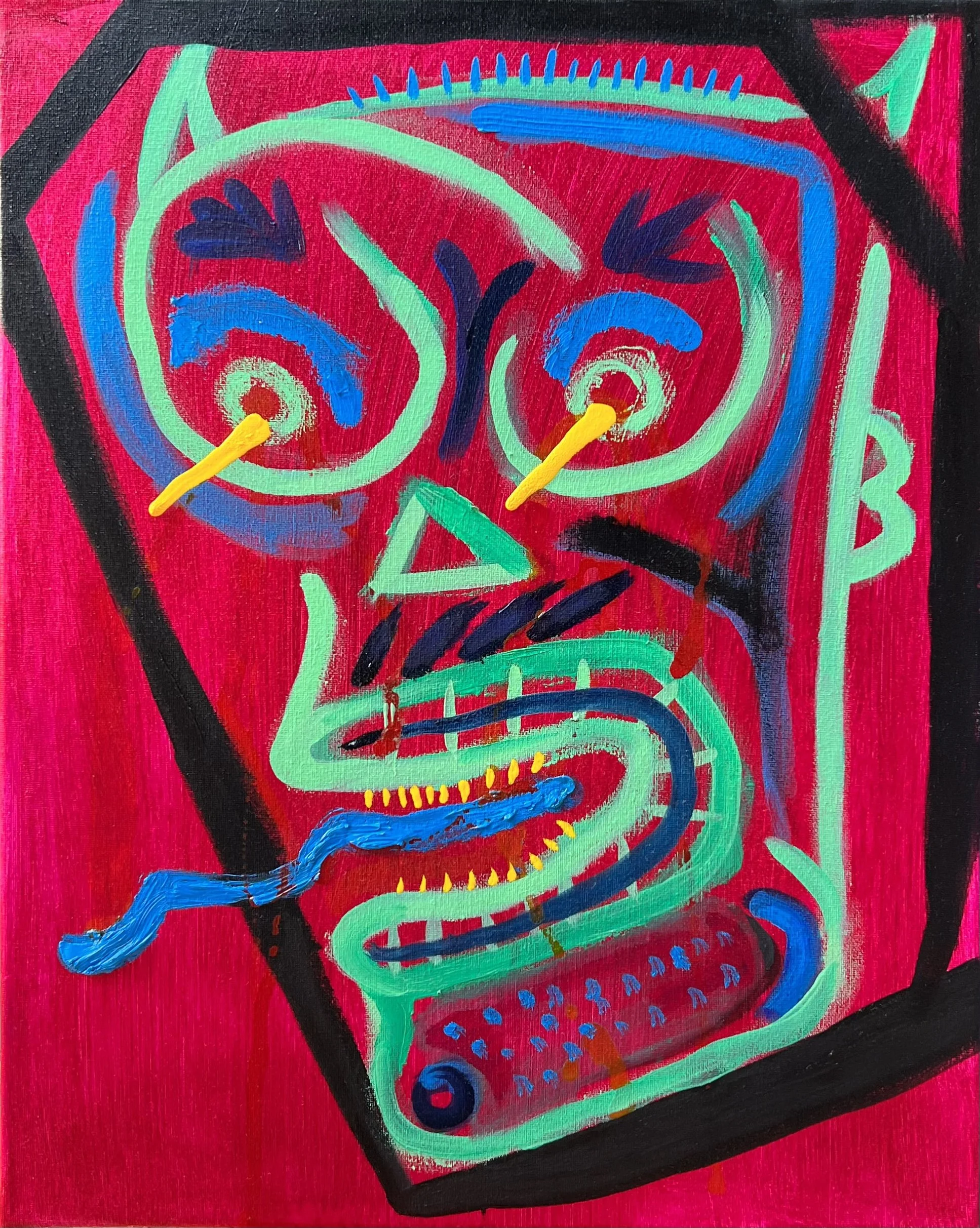 "RESTRAINED" ♾️ 16X20 INCHES ♾️ OIL ON CANVAS