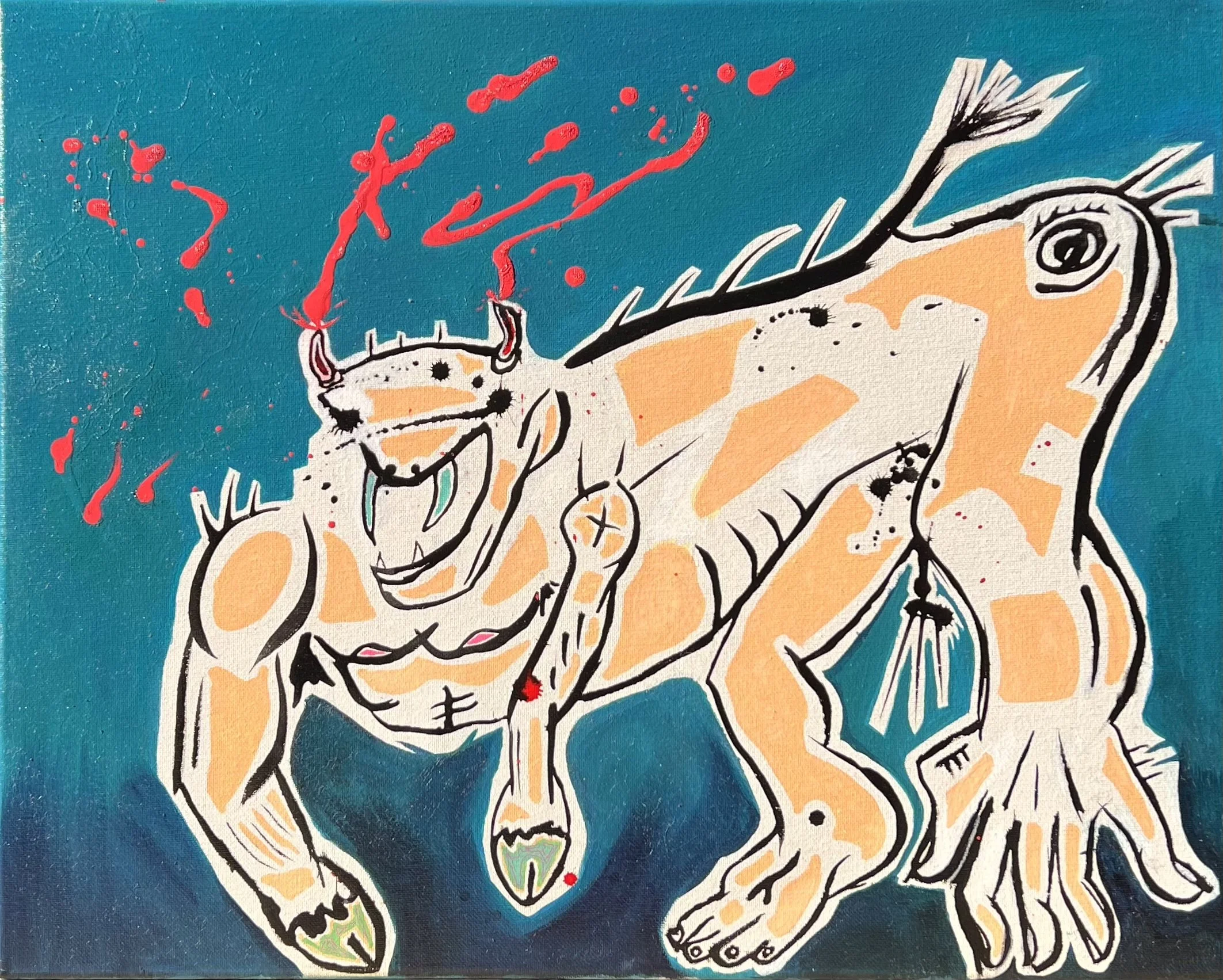 "VOLUNTAS" ♾️ 20X16 INCHES ♾️ OIL AND ACRYLIC ON CANVAS