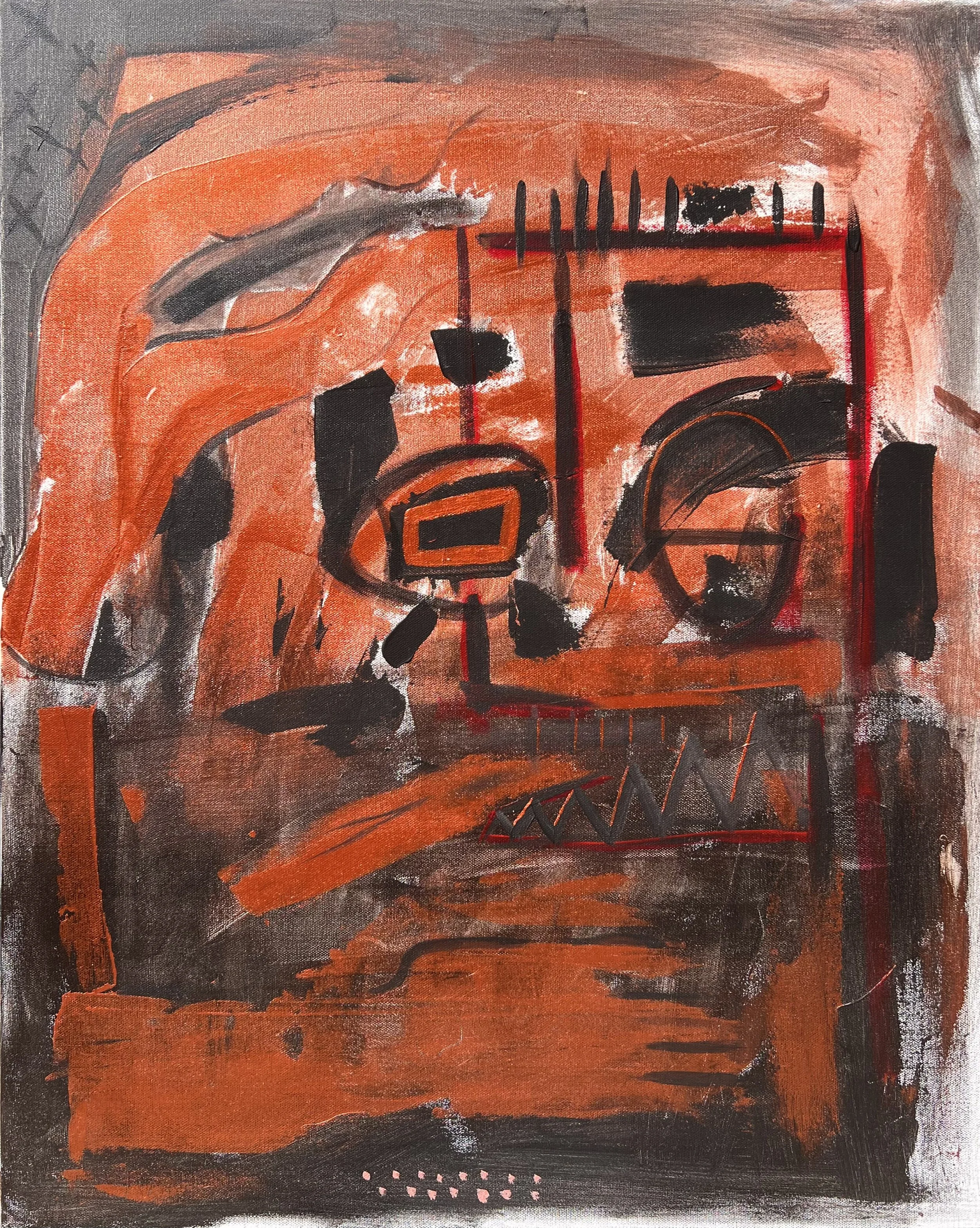 "CHOKED" ♾️ 24X30 INCHES ♾️ OIL AND ACRYLIC ON CANVAS