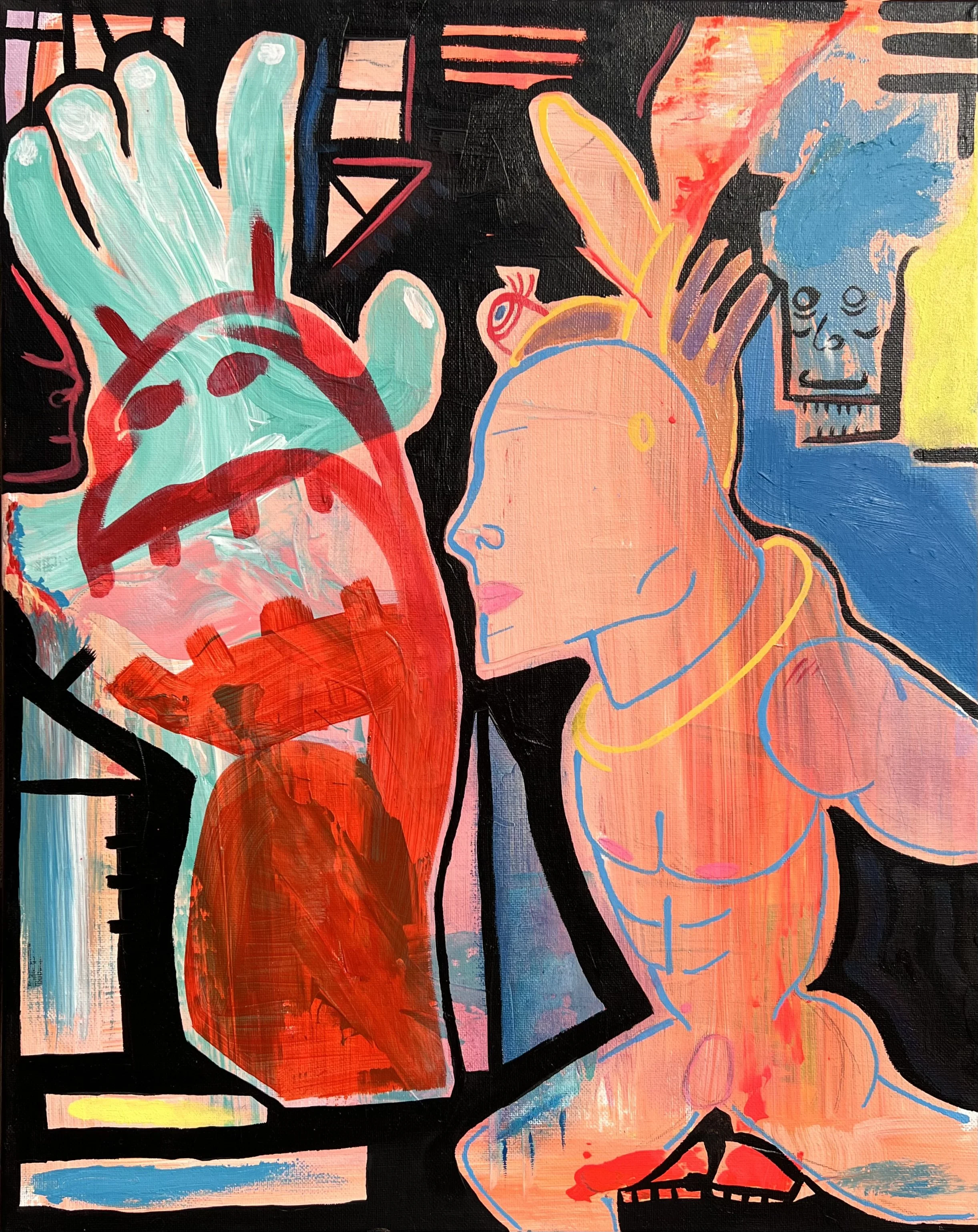 "VISION QUEST" ♾️ 16X20 INCHES ♾️ OIL AND ACRYLIC ON CANVAS