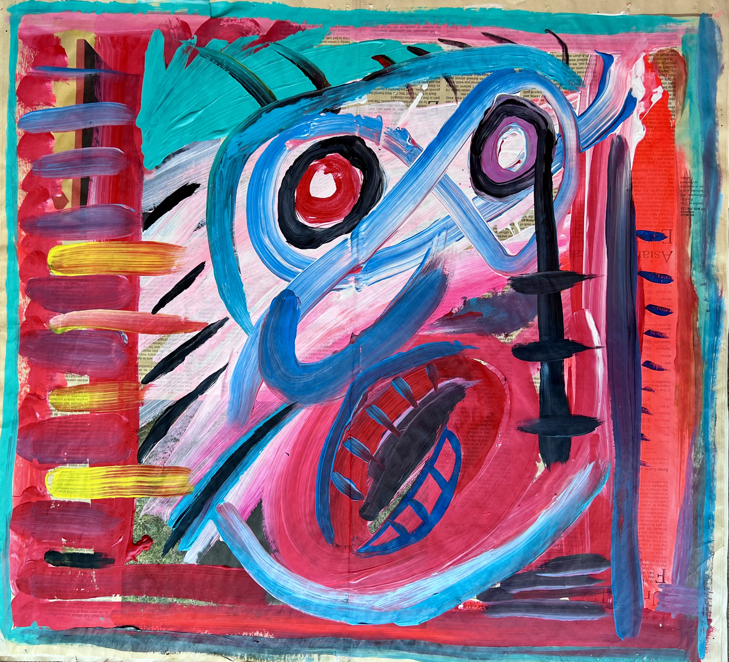 "INFINITE POSSIBILTY" ♾️ 24X22 INCHES ♾️ ACRYLIC ON NEWSPAPER