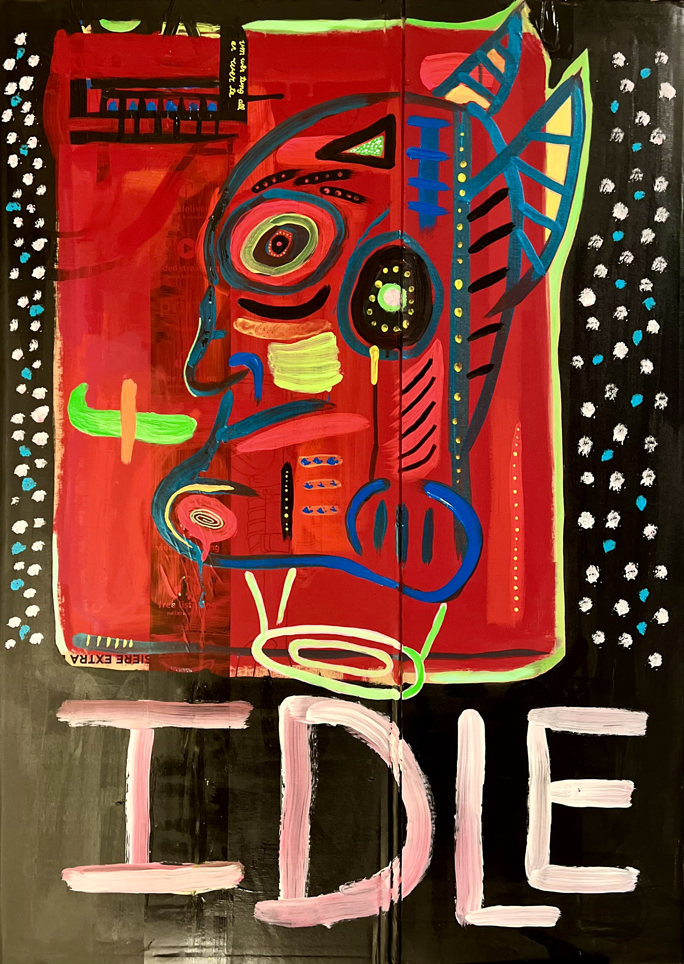 "IDLE" ♾️ 20X28 INCHES ♾️ ACRYLIC ON CARBOARD