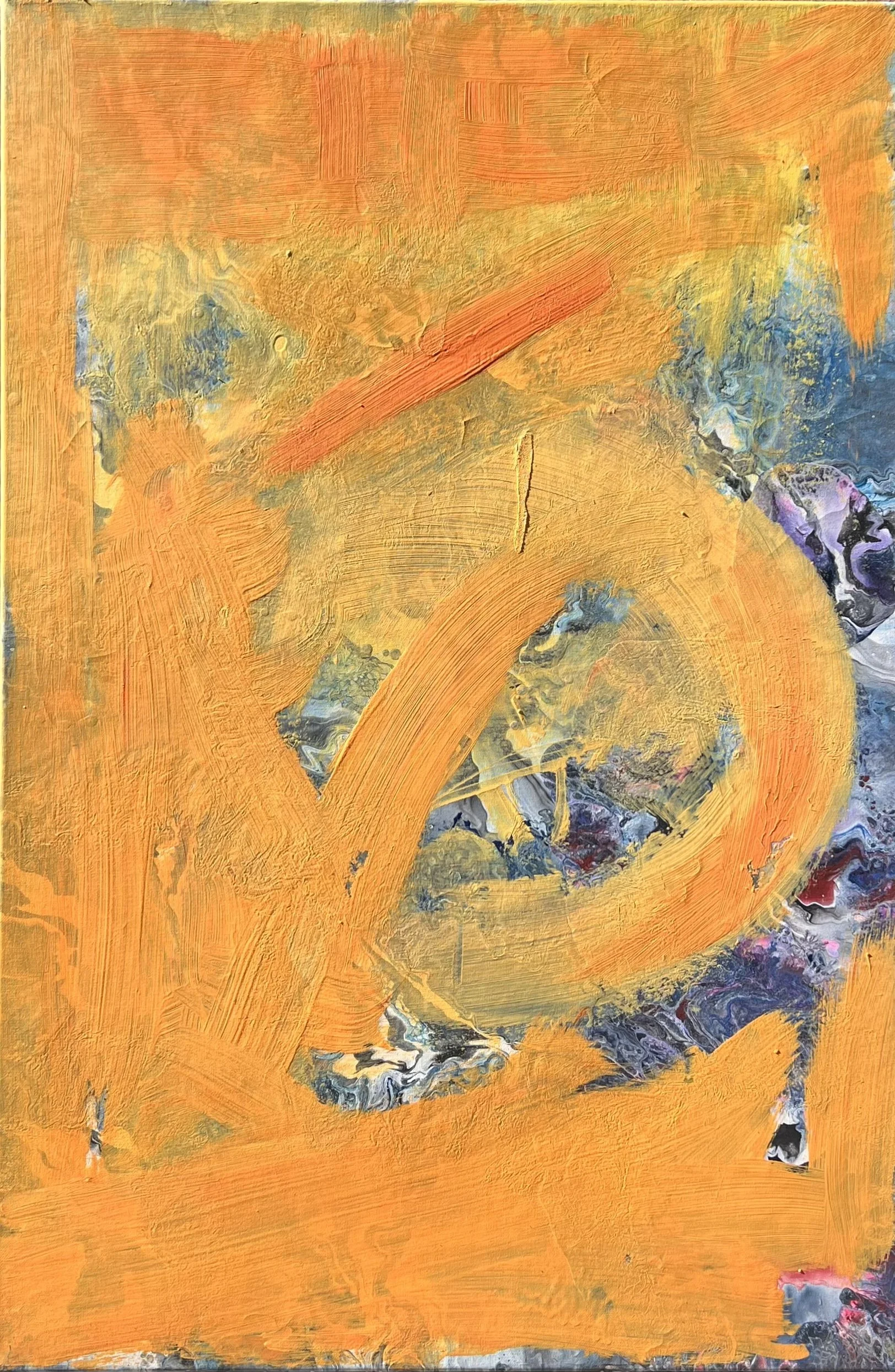 "BURNING" ♾️ 24X36 INCHES ♾️ OIL AND ACRYLIC ON CANVAS