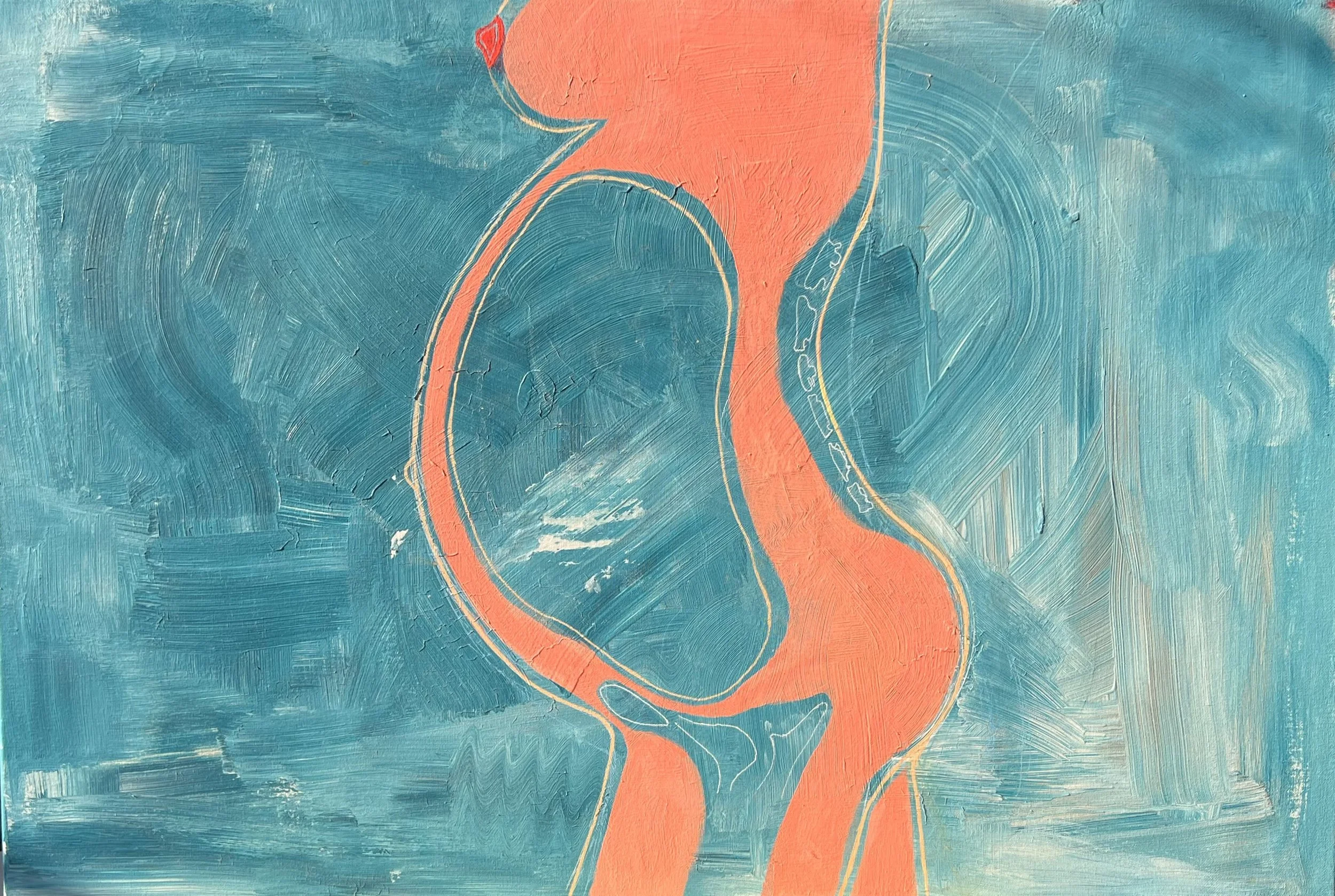 "EMPTY VESSEL" ♾️ 36X24 INCHES ♾️ OIL AND ACRYLIC ON CANVAS