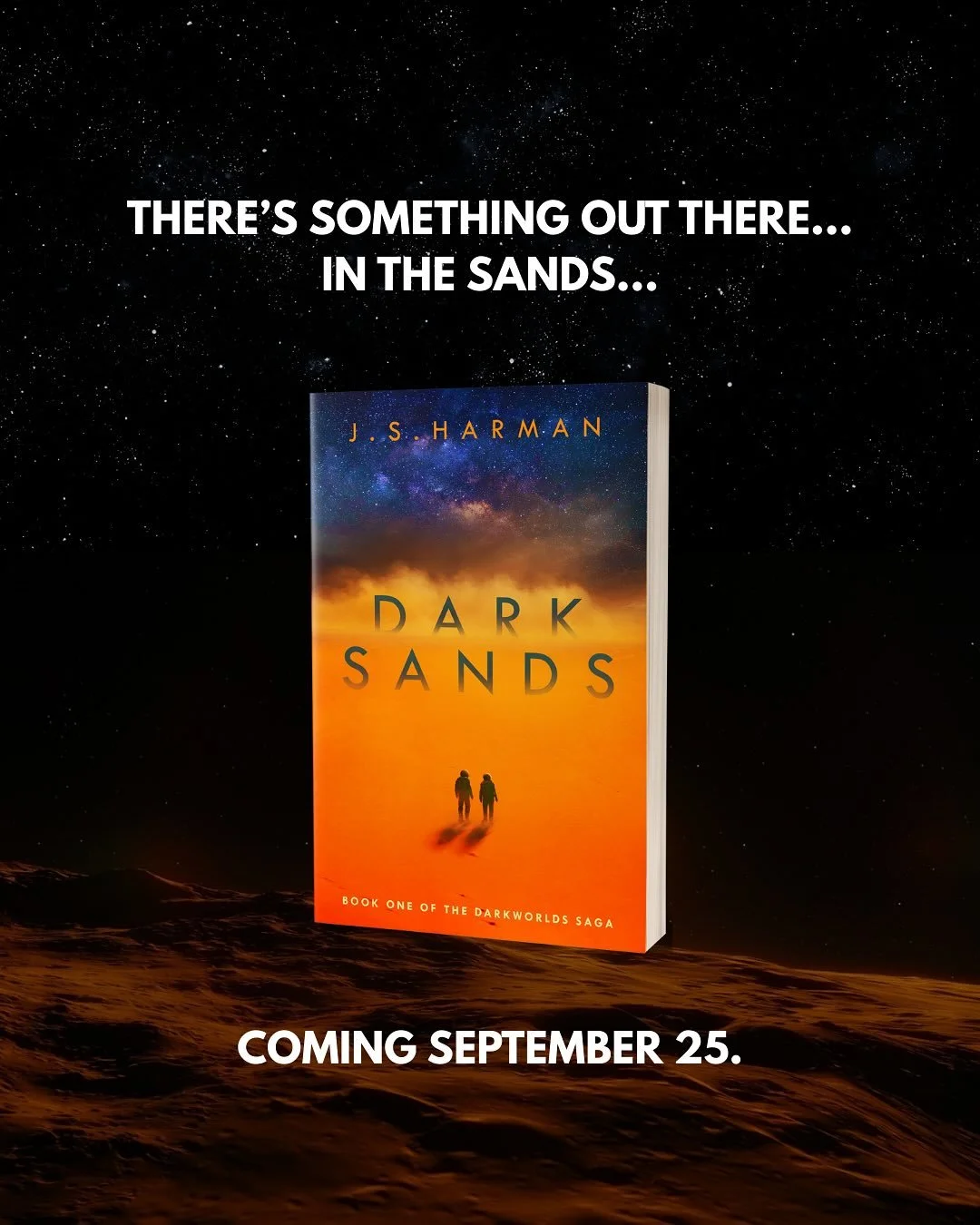 What do you get when you put Frodo Baggins in the Deserts of Dune, and surround him with the cosmic and fatal dangers of Alien and Annihilation? 

Just two weeks to go until the DARK SANDS book launch. See you there! 

~With love, JSH 🩵