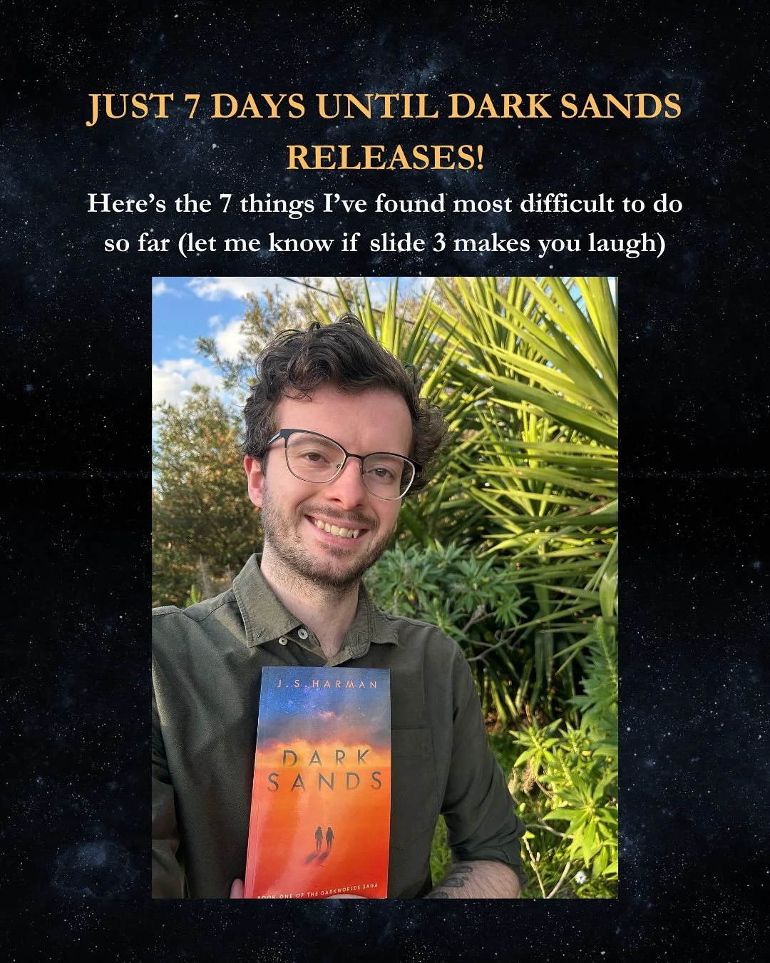 SEVEN DAYS TO GO!!!

A bit of a light hearted one today as we begin the final countdown. I hope it could bring about a half-smile or nose-laugh for you! 

Also, thank you so much for 50 preorders. I am awed. 🧡💙

~With love, JSH 🩵