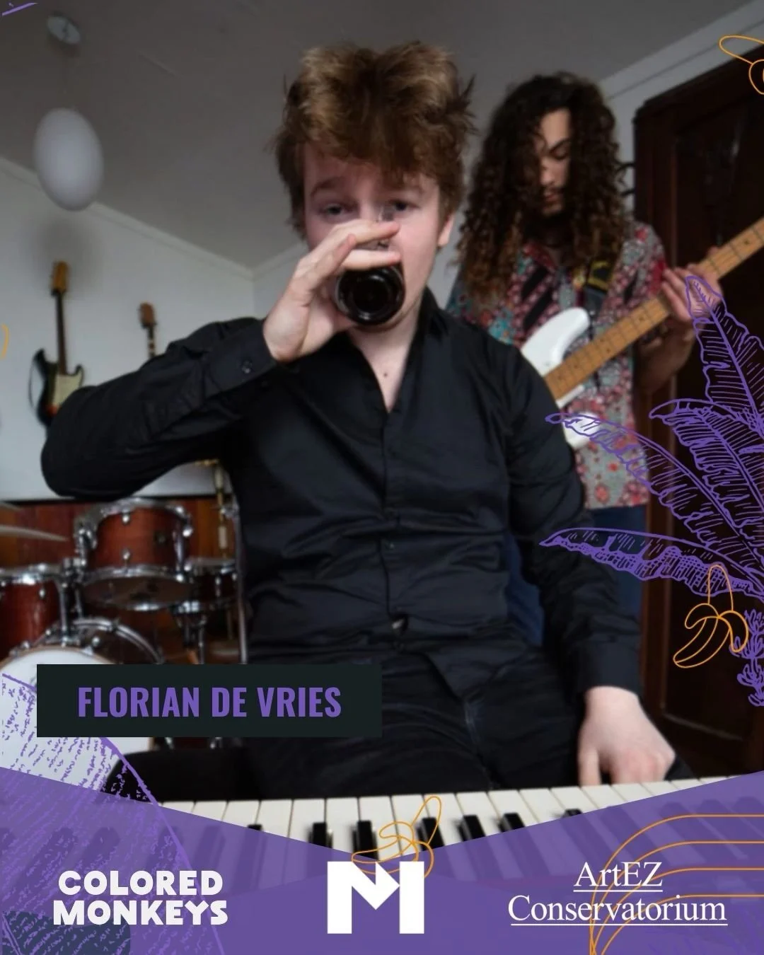 🎶🐵Huisband MonkeyJam Enschede- 1 April🎶

Morgen knallen we weer in Enschede en nee dit is geen April grap! 
Een avond vol vrije improvisatie, onverwachte combinaties en muzikanten die elkaar on the spot vinden.
Vandaag zetten we alvast de geweldig