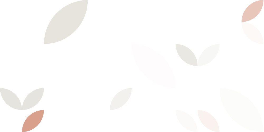Helle und dezente Hintergrundgestaltung mit weichen, stilisierten Blättern in neutralen Tönen.