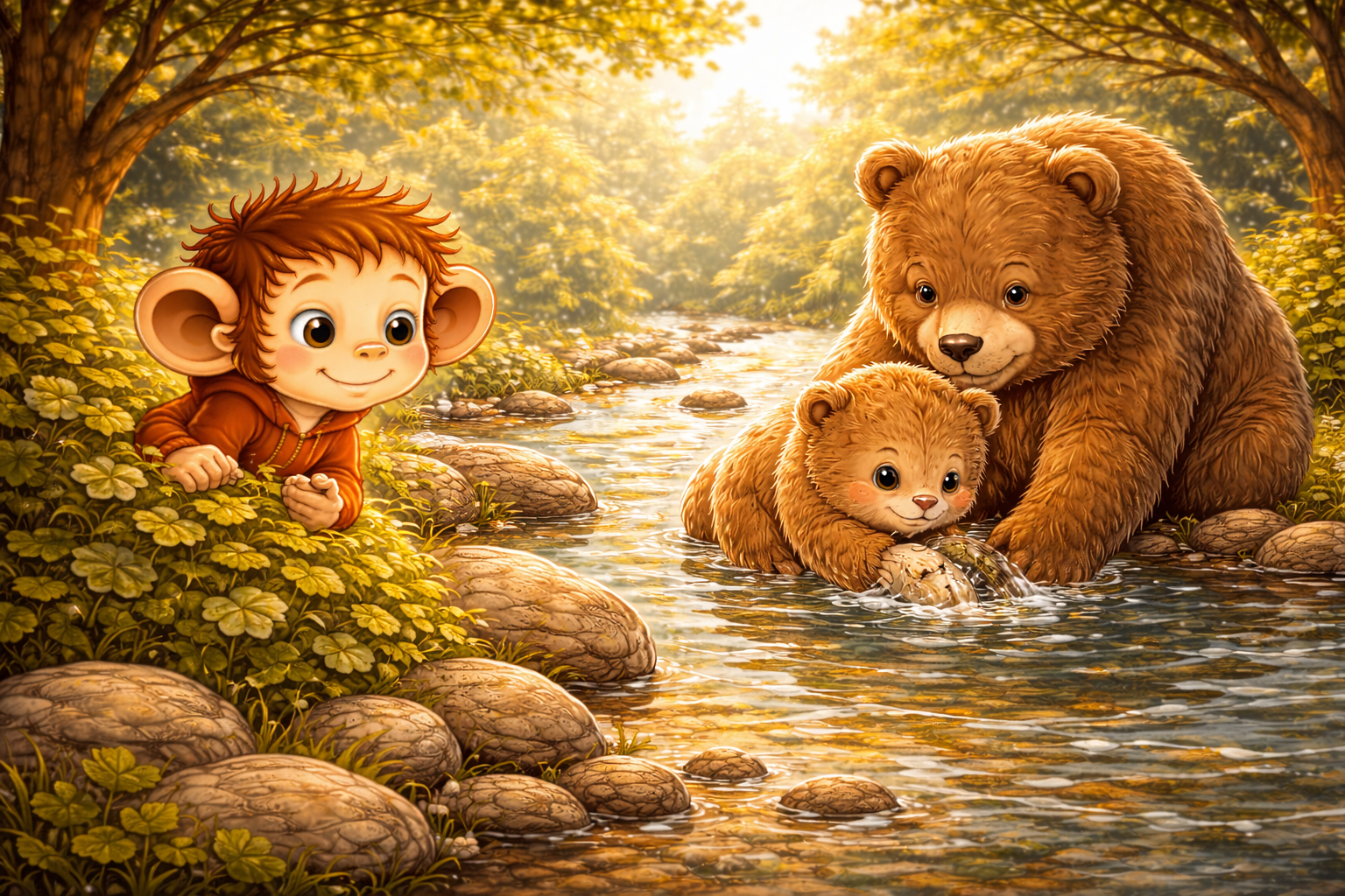 Косматко и приятелството, любовта и значението на родителите