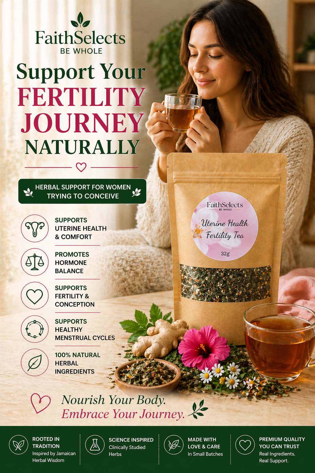 Uterine Health Fertility Tea for Fibroids: Natural Support for Women Trying to Conceive
