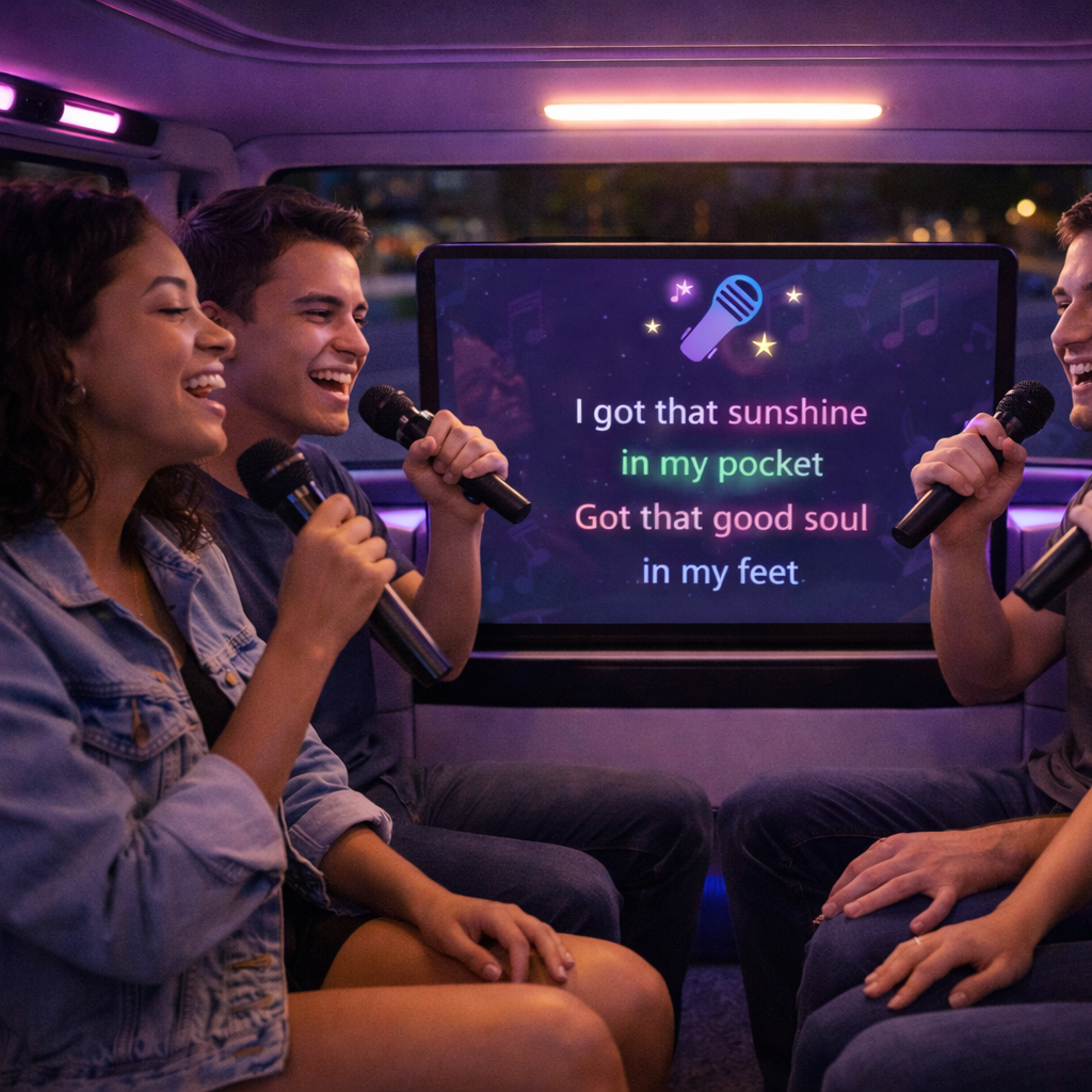 At the end of the night, they reconnect on the app and hop in a ride home together, turning the trip back into an impromptu karaoke session.