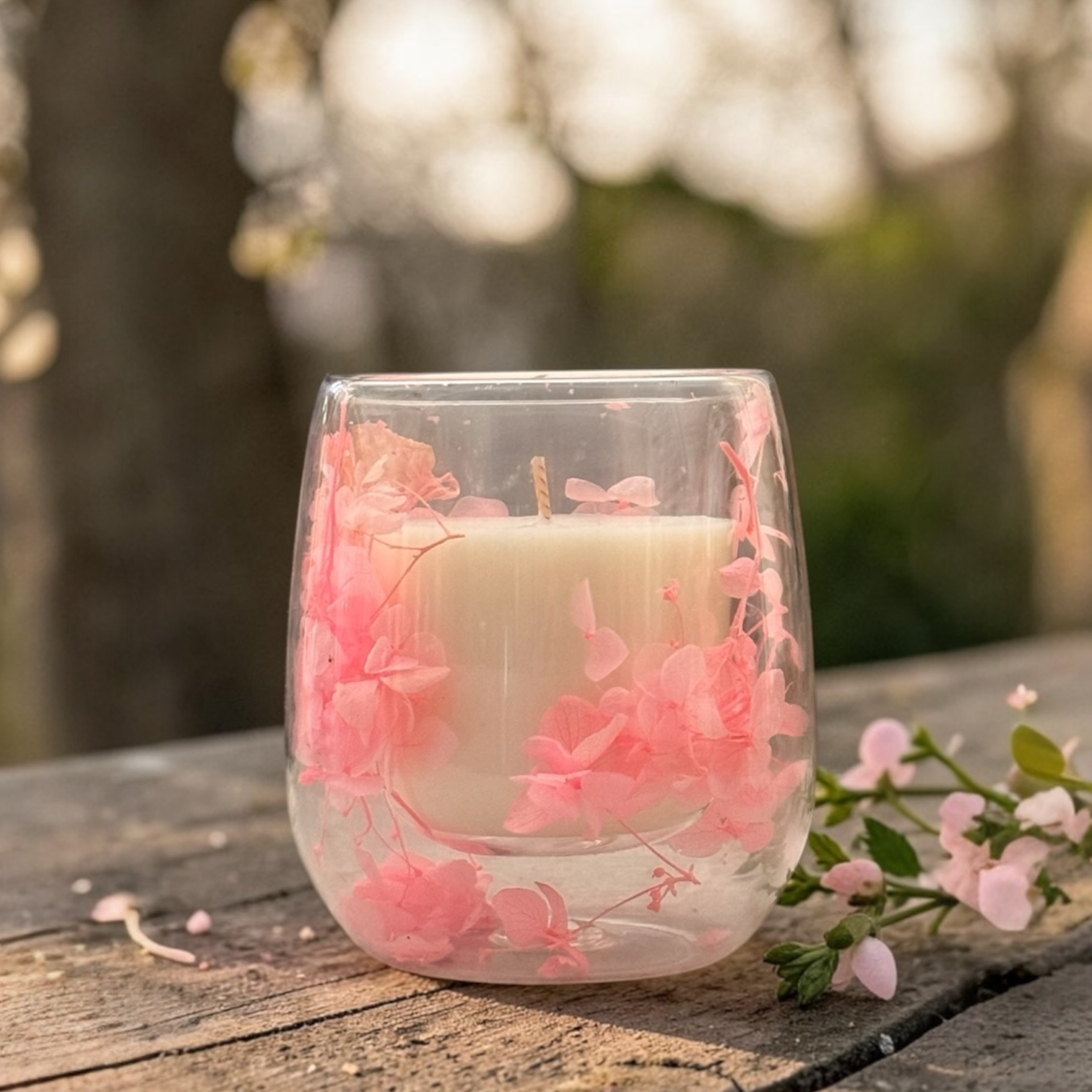 Botanical Candle in Blush Dawn