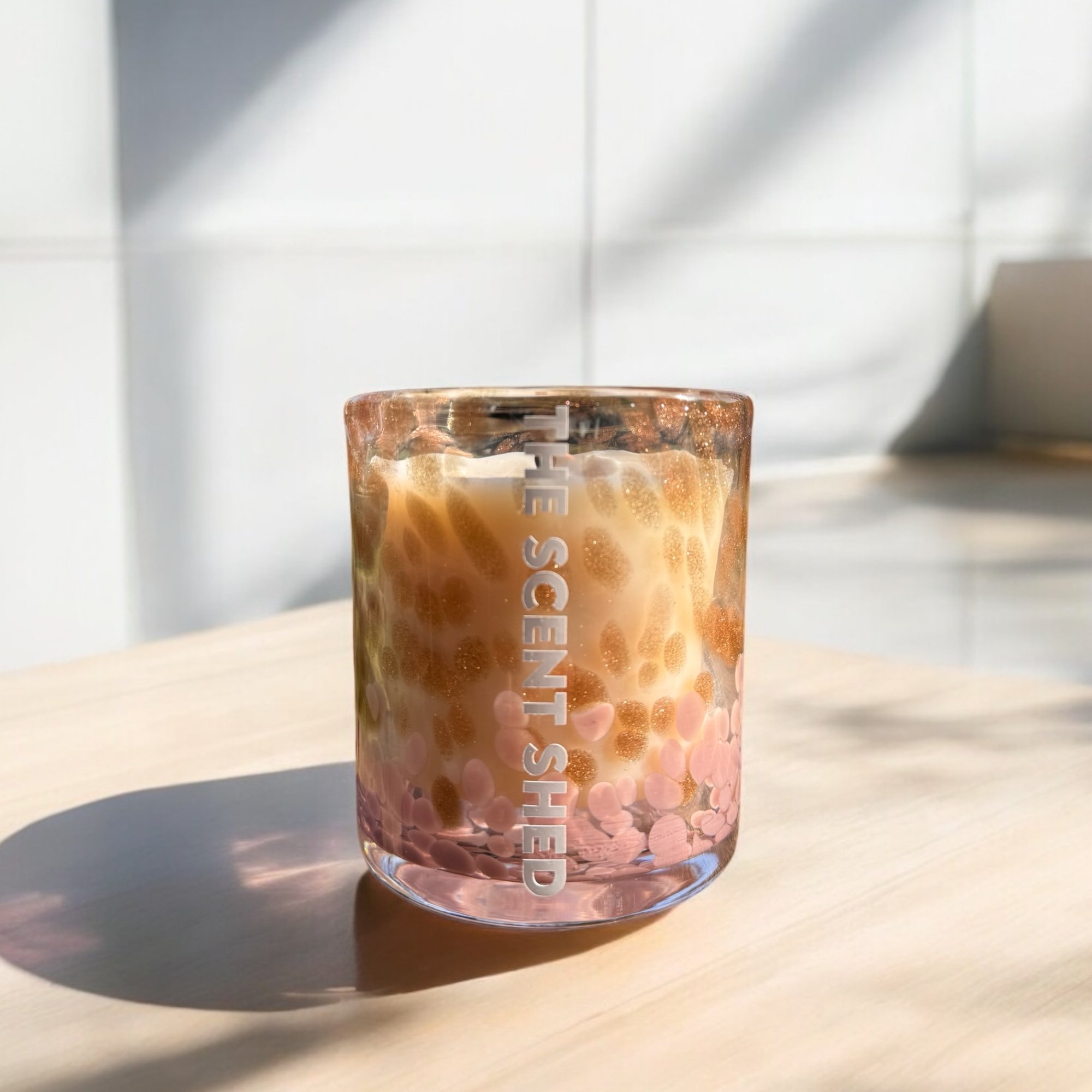 A scented hand-poured candle