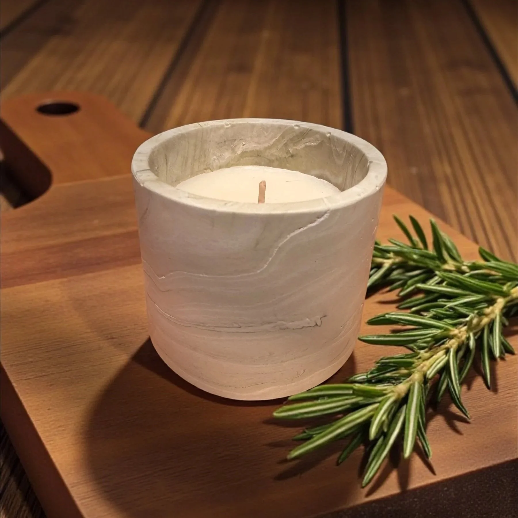 Refillable Candle Pot in shade Sage