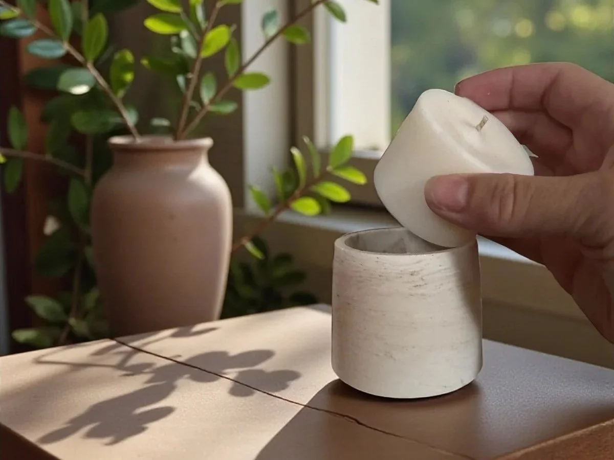 Mini refillable candle pot