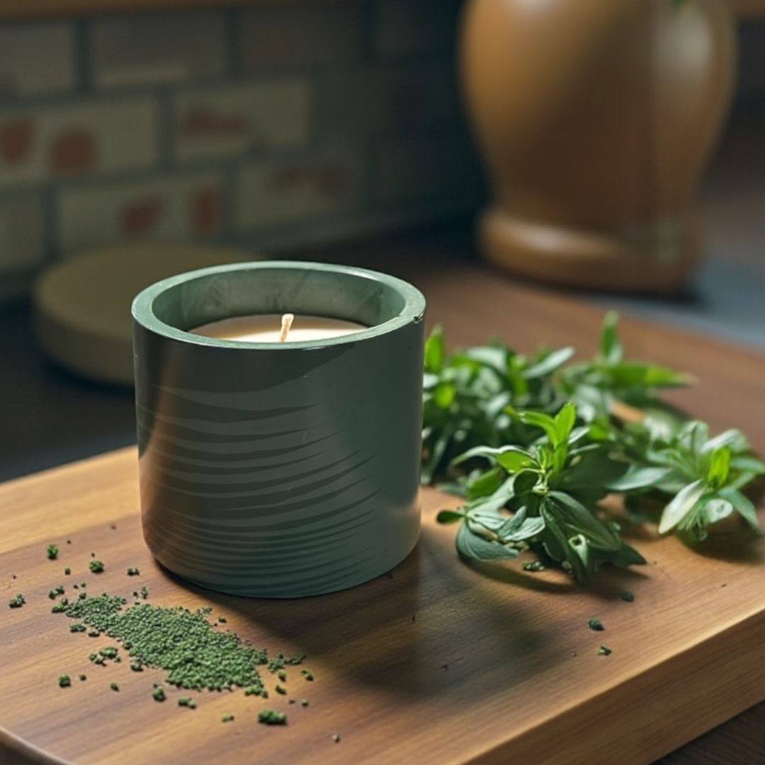 Refillable Candle in shade Fern