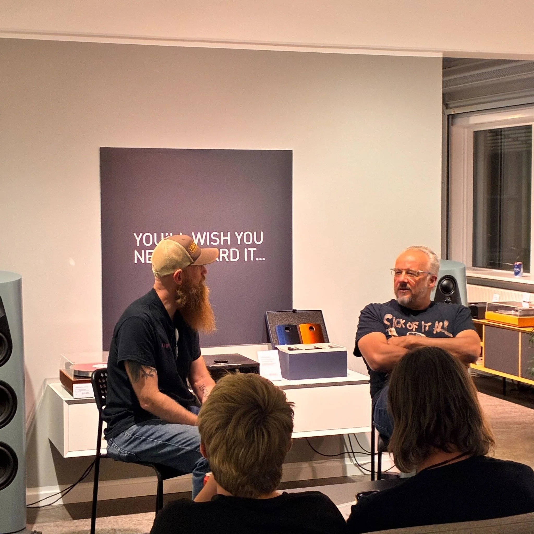 Last night at @scalahifi  we spun @lightchapterofficial &ndash; &ldquo;Where All Hope Begins&rdquo; on a DKK 1,250,000 (apron 200.00 USD) hi-fi setup 🤯 What. A. Ride.
I hosted a chat with the band about the story behind the songs, and with producer 