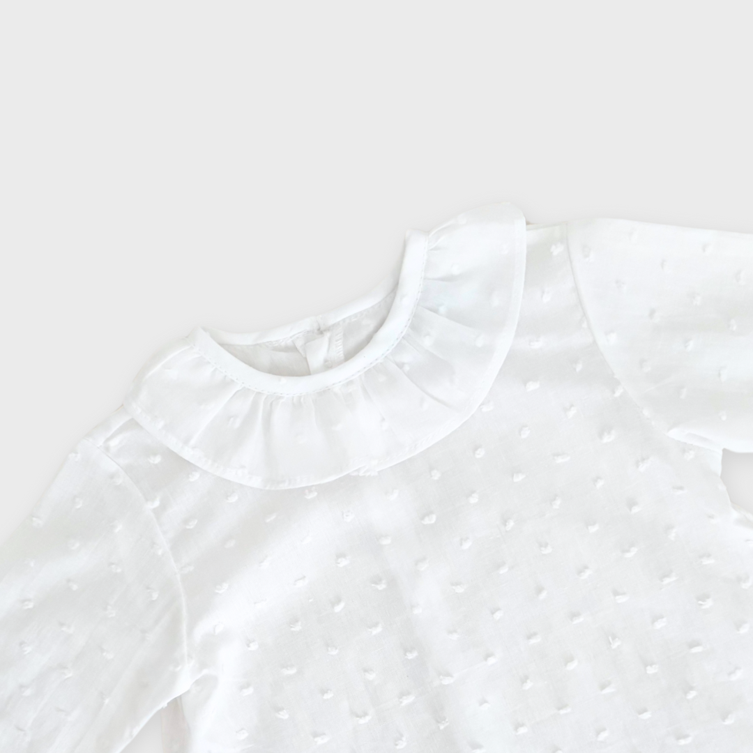 Dot Ruffle Collar Top- Detail 1.png