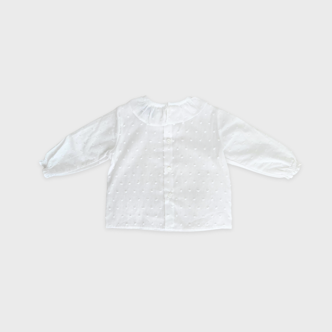 Dot Ruffle Collar Top- Back.png