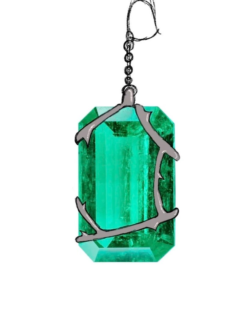 Pendientes de plata con crisoprasa natural