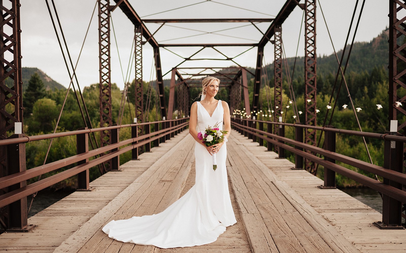 The Hutchins Bridge is a beautiful backdrop for your wedding, bridging the Madison River, just south of Ennis